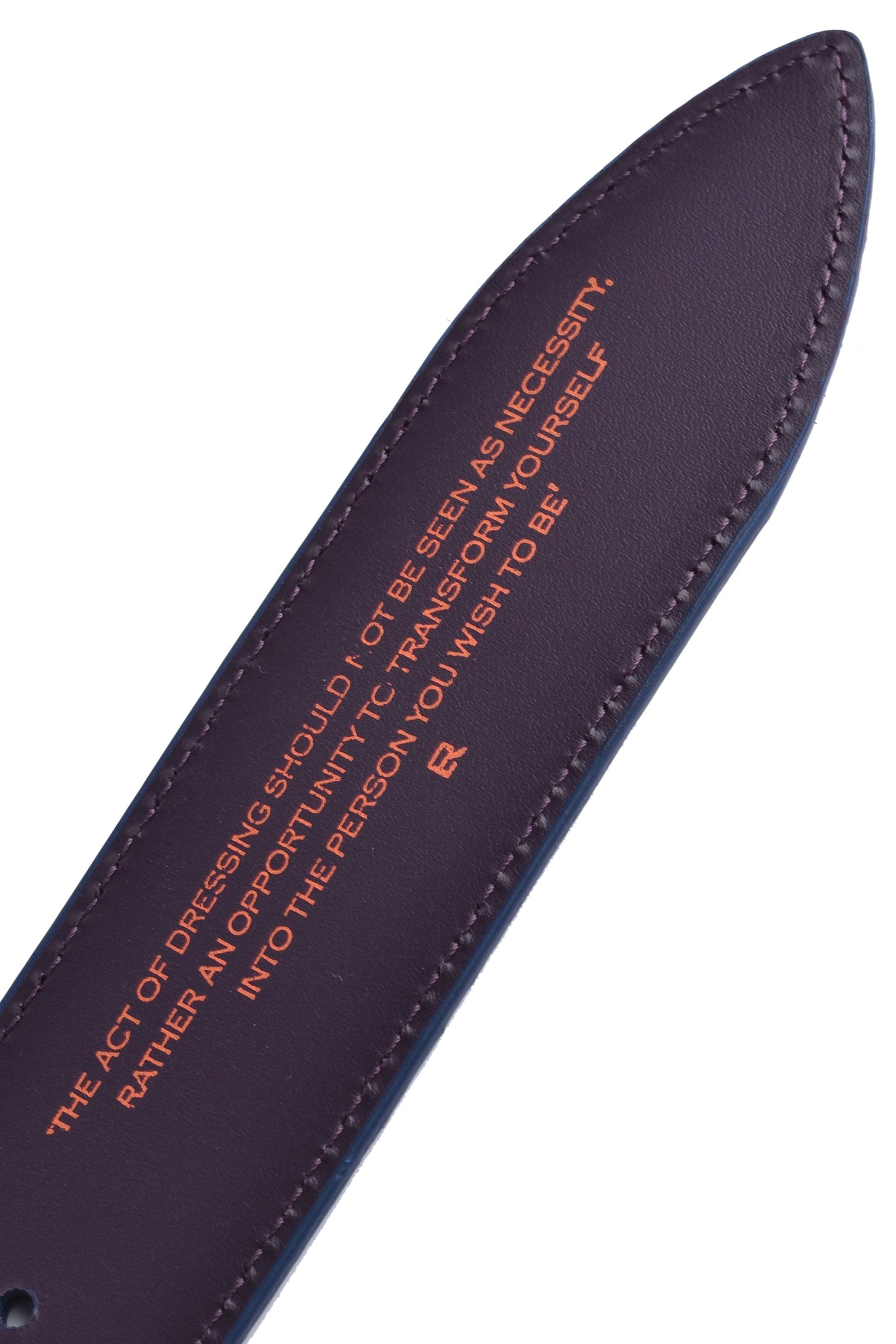 Ceinture en cuir suédé Elliot Rhodes bleu marine/rouge