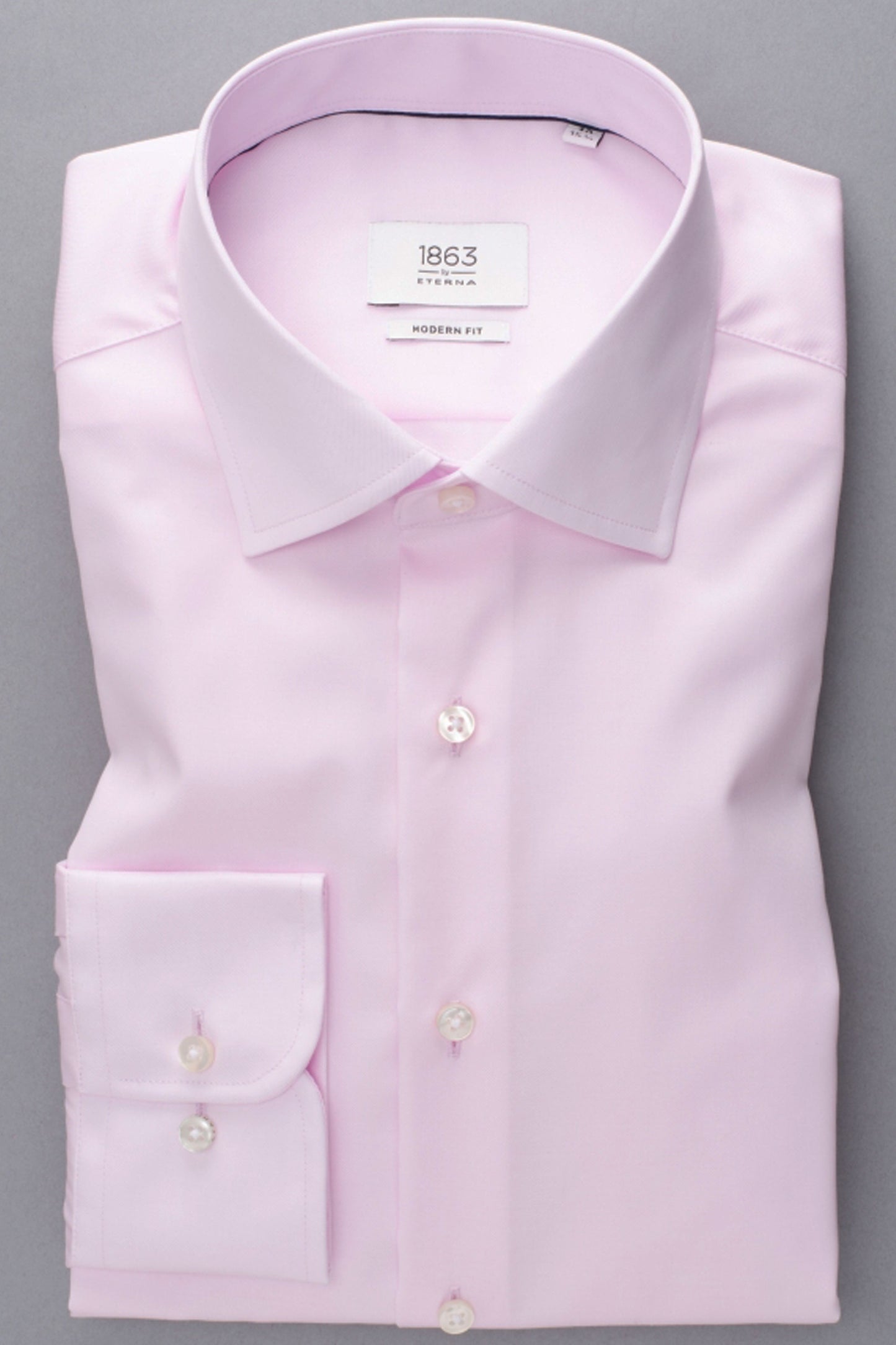 Eterna Modern Fit Long Sleeved Shirt Pink