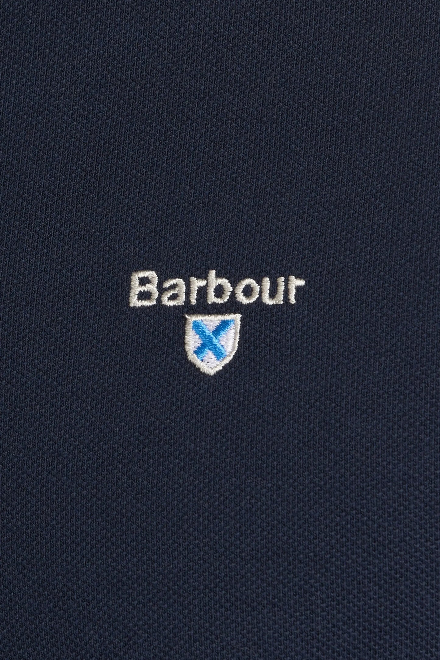 Barbour Tartan Pique Polo Shirt New Navy Barbour
