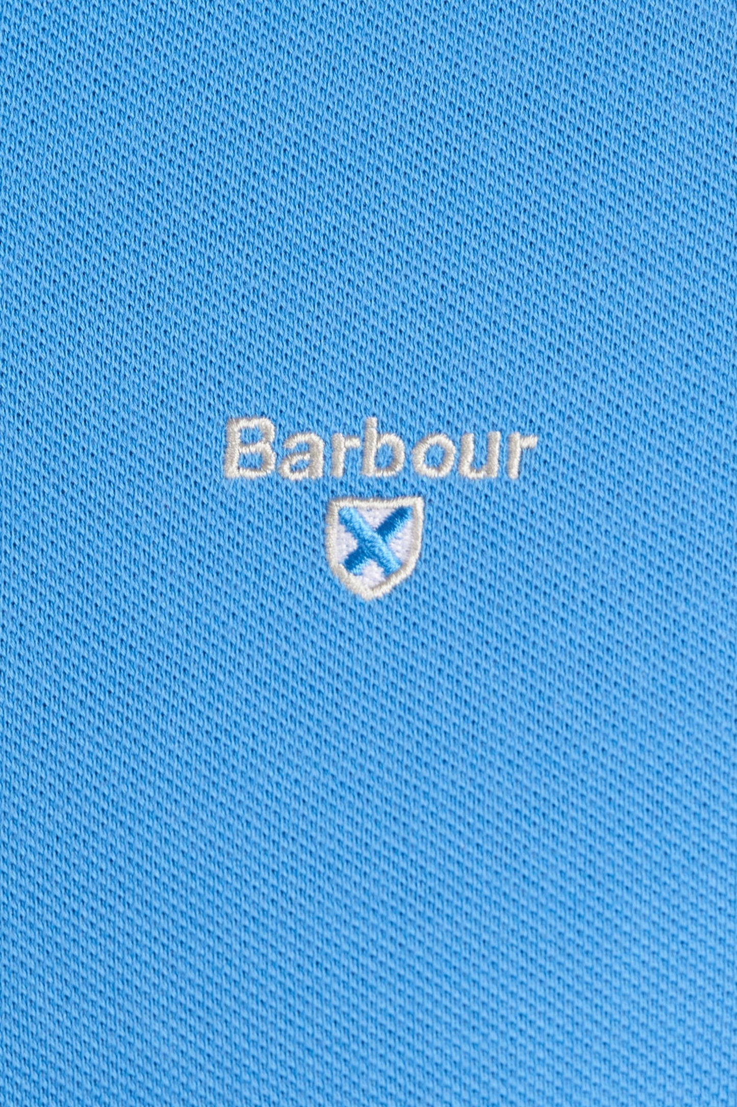 Polo piqué Tartan Barbour bleu de Delft