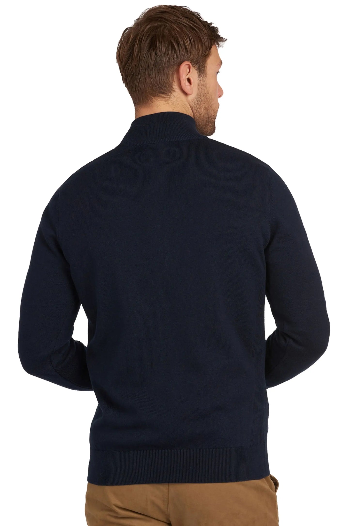Barbour Cotton Half Zip Knitwear Navy Barbour