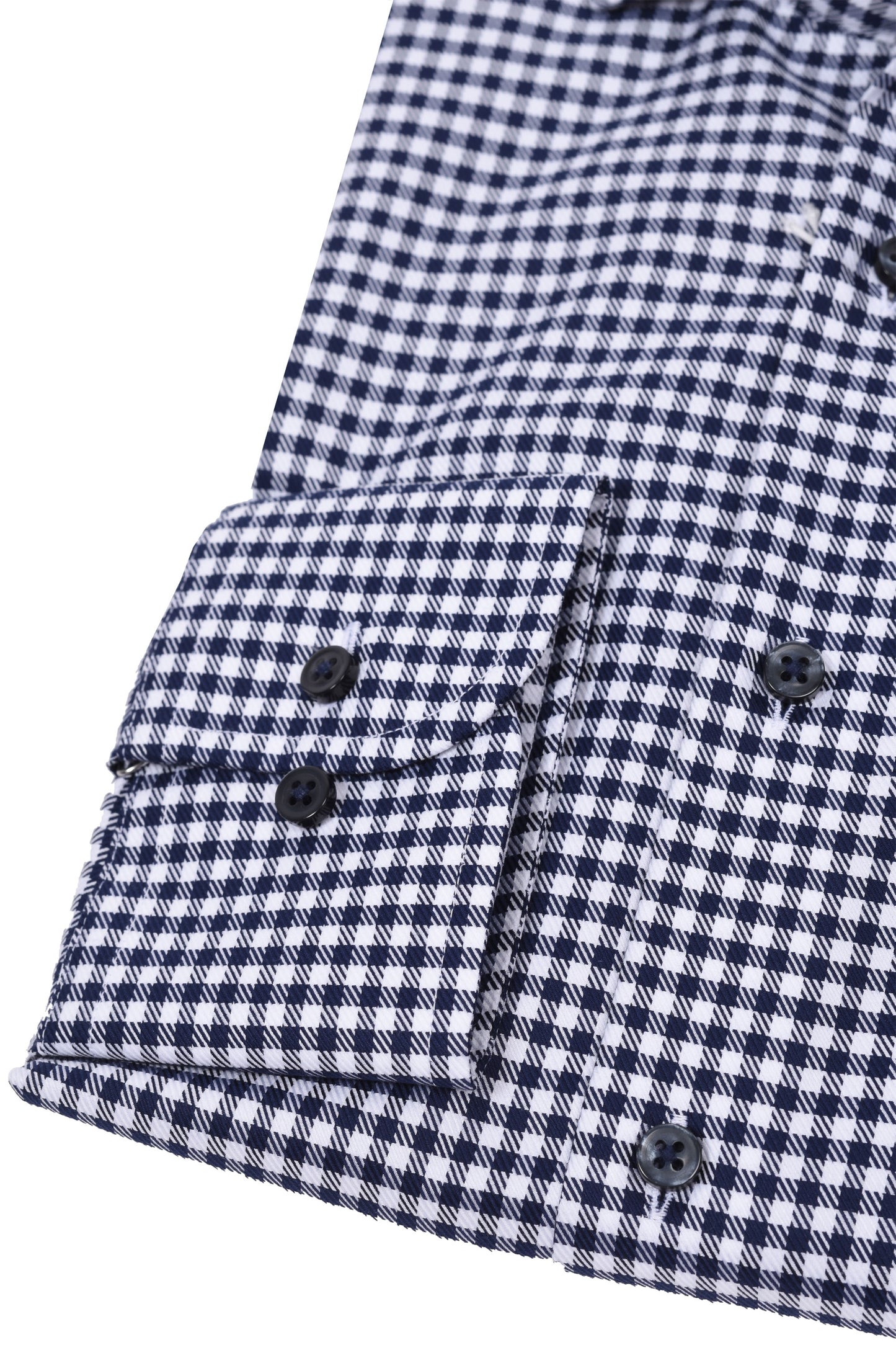 Eterna Modern Fit Checked Shirt Navy Check