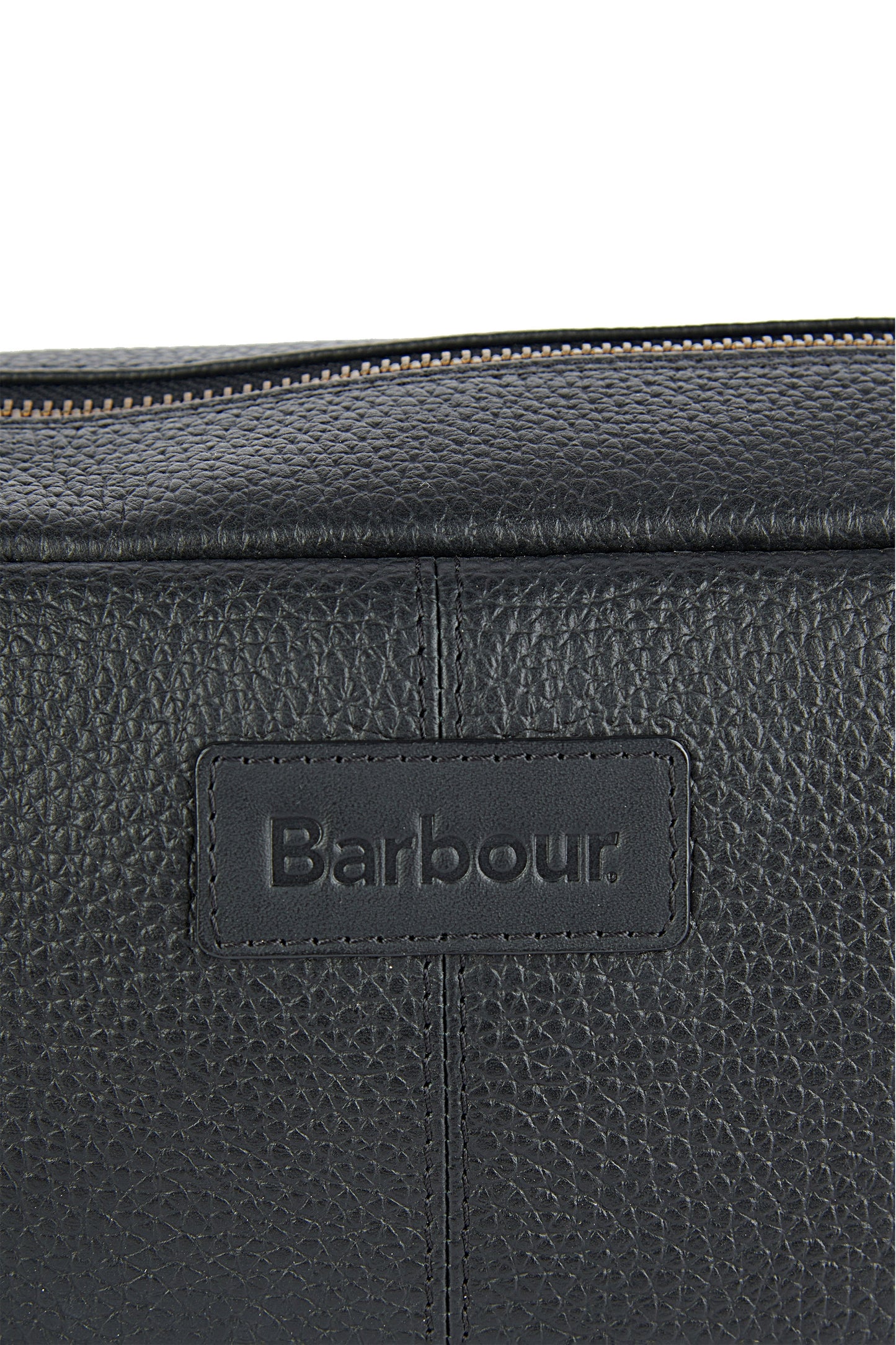 Barbour Highgate Leather Washbag Black