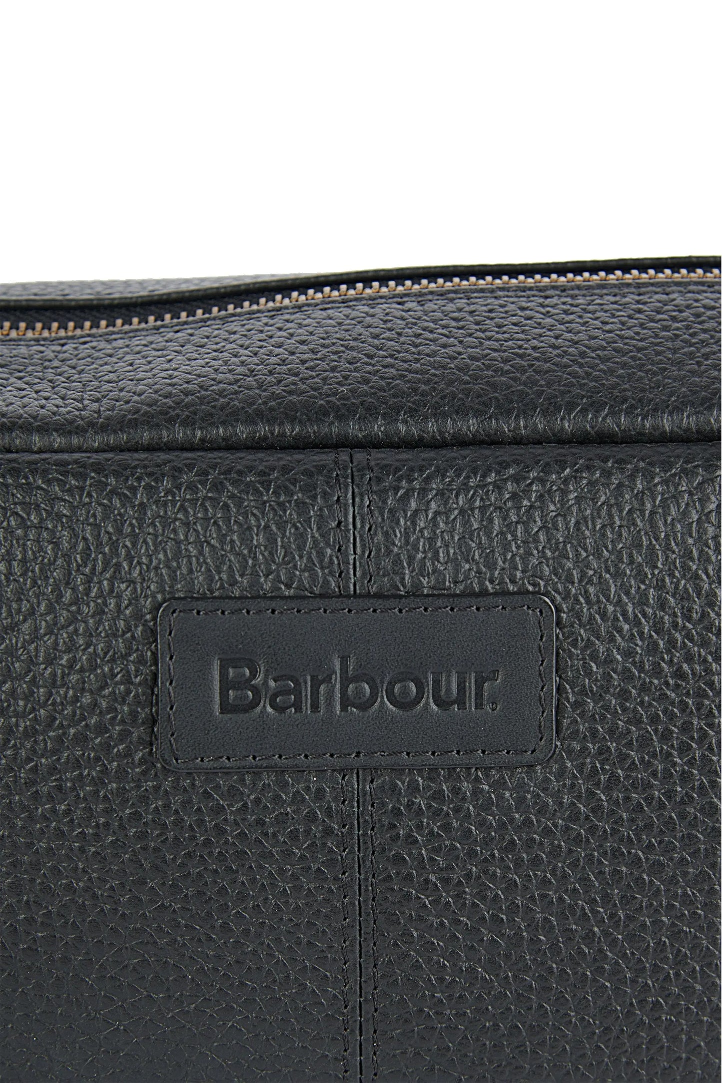 Barbour Highgate Leather Washbag Black Barbour