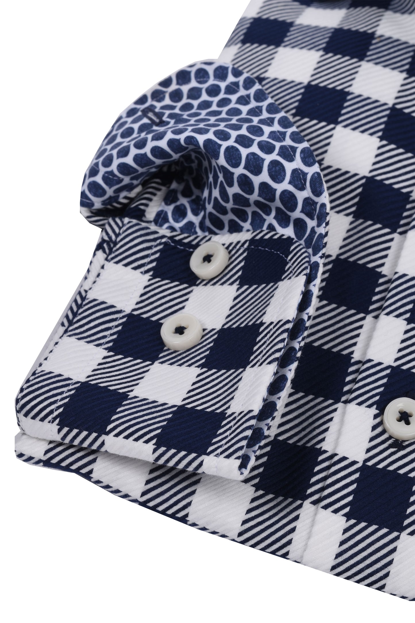 Gravson London Navy Gingham Check Shirt