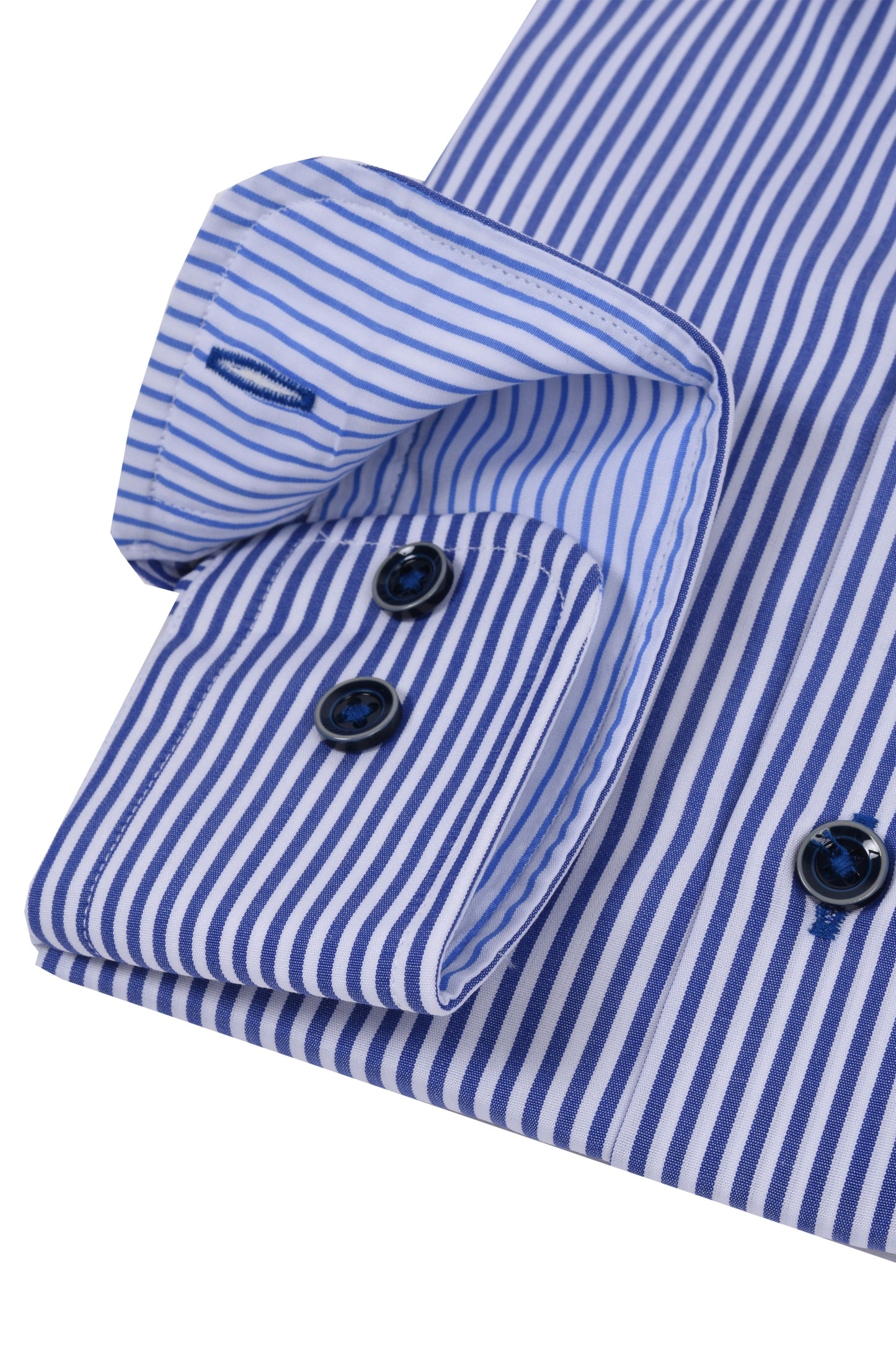 Gravson London Blue & White Stripe Shirt