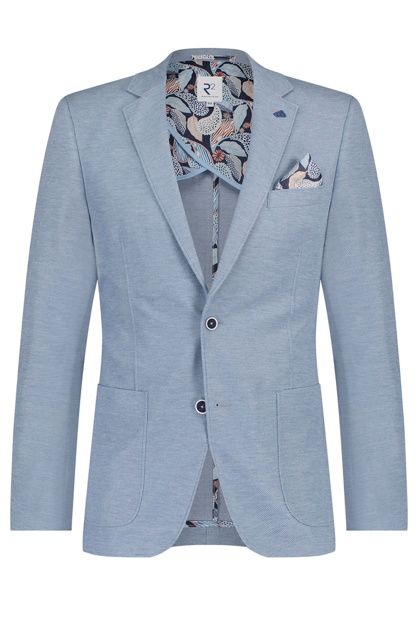 R2 Notch Lapel Jacket Blue