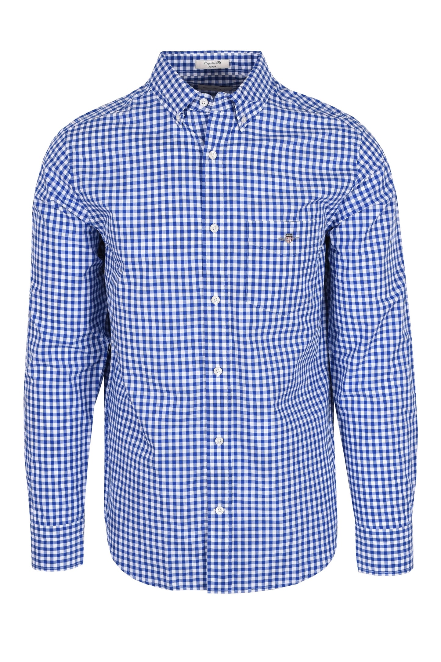 Gant Reg Poplin Gingham Shirt College Blue