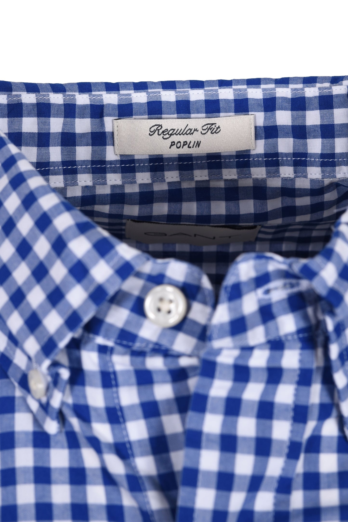 Gant Reg Poplin Gingham Shirt College Blue