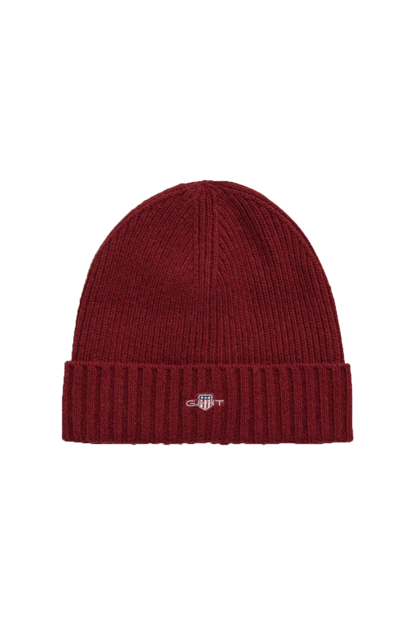 Bonnet en laine unisexe Gant Shield à grosses plumes rouge
