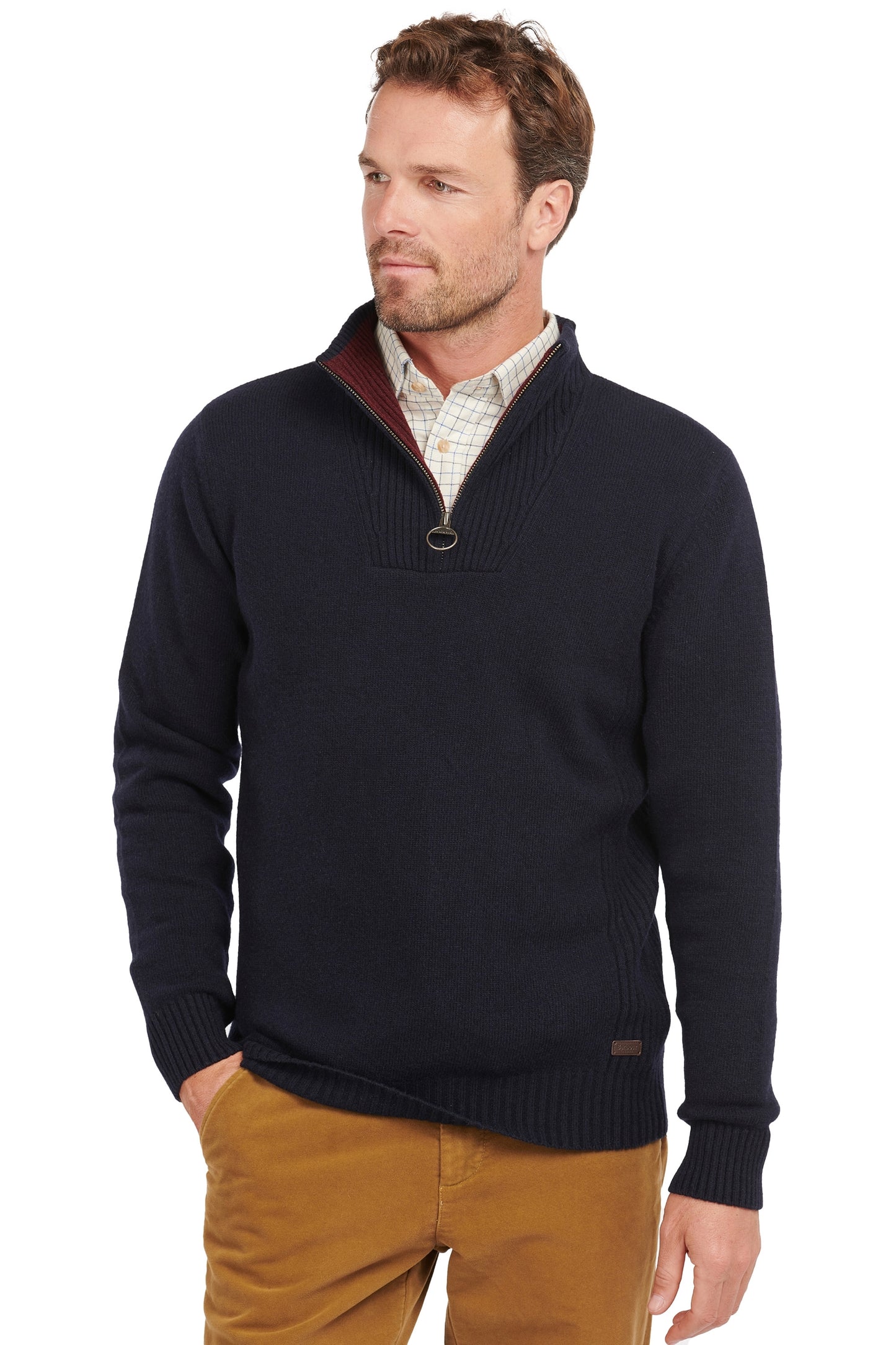 Barbour Nelson Essential Essential Half Zip Maglieria Blu Navy