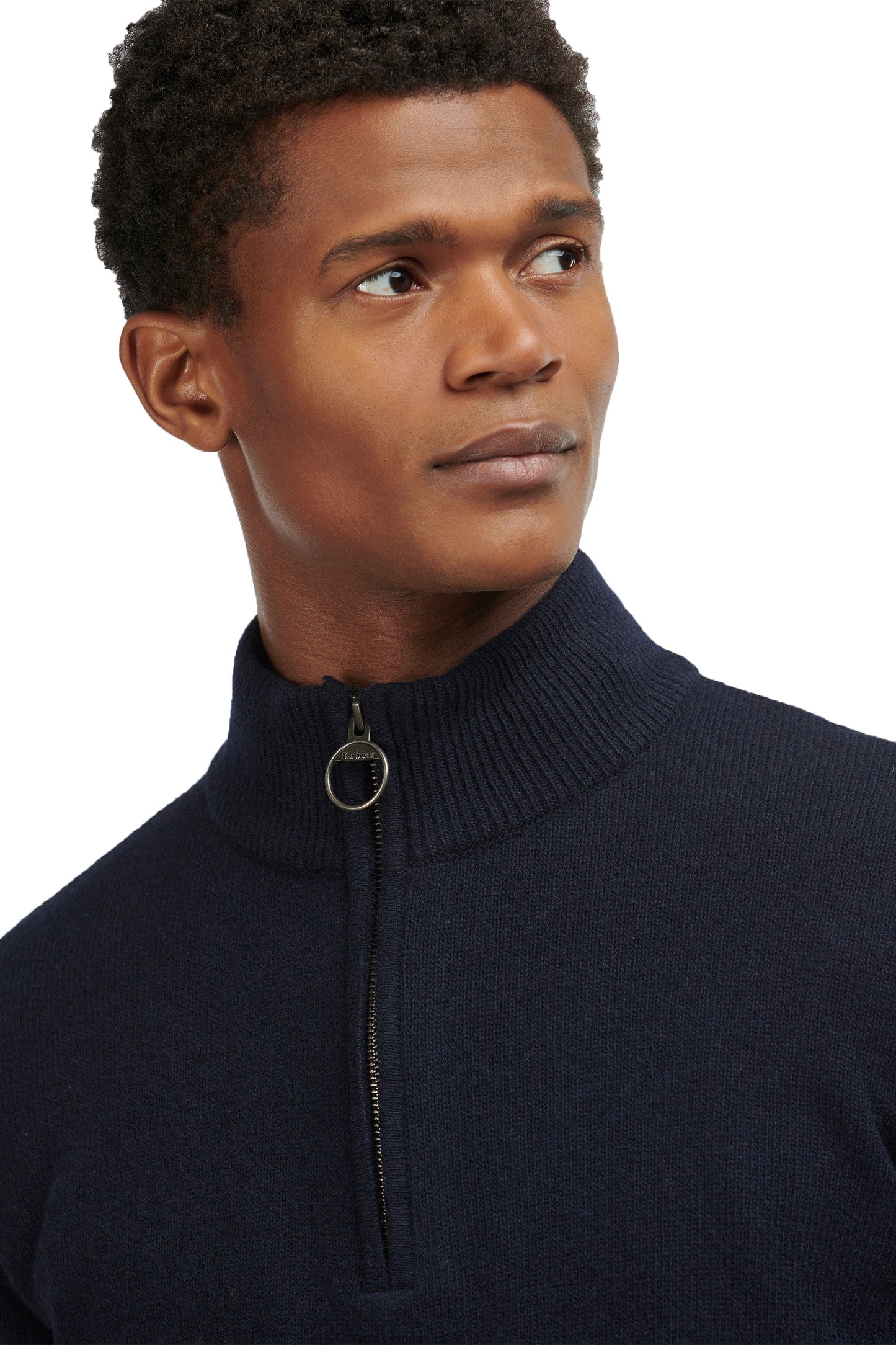 Barbour Holden Half Zip Jumper Knitwear Navy