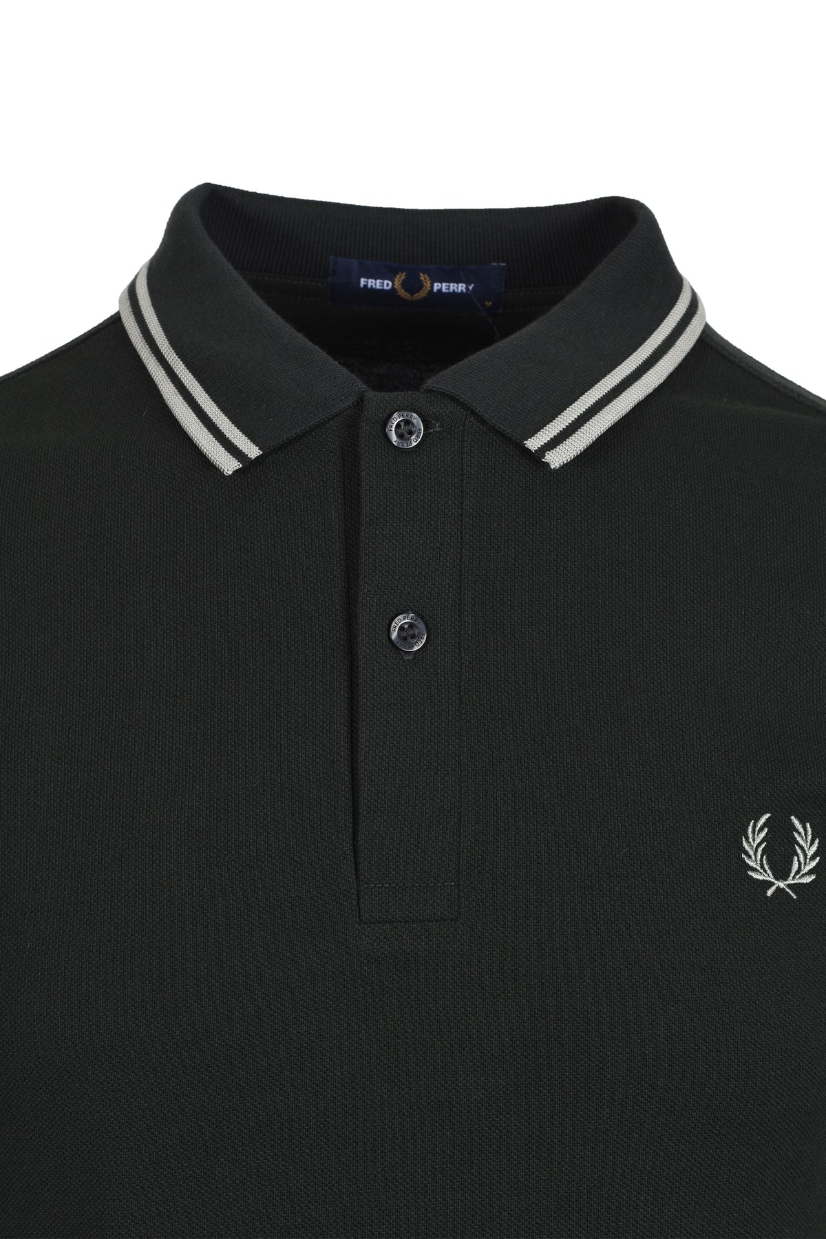 Fred Perry Twin Tipped Polo Shirt Night Green/Seagrass Fred Perry Michael Stewart Menswear Polo Shirts
