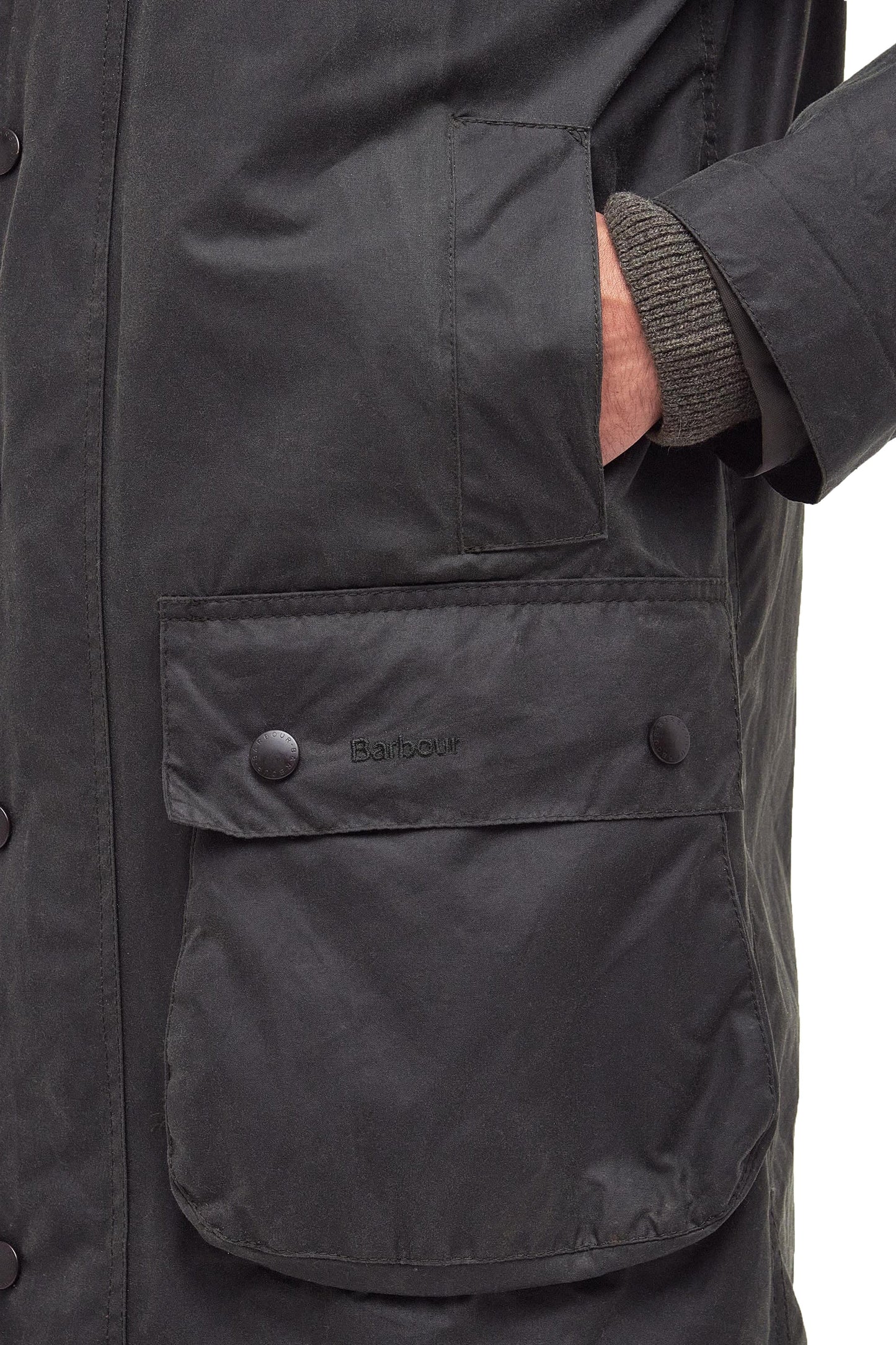 Barbour Border Wax Jacket Sage