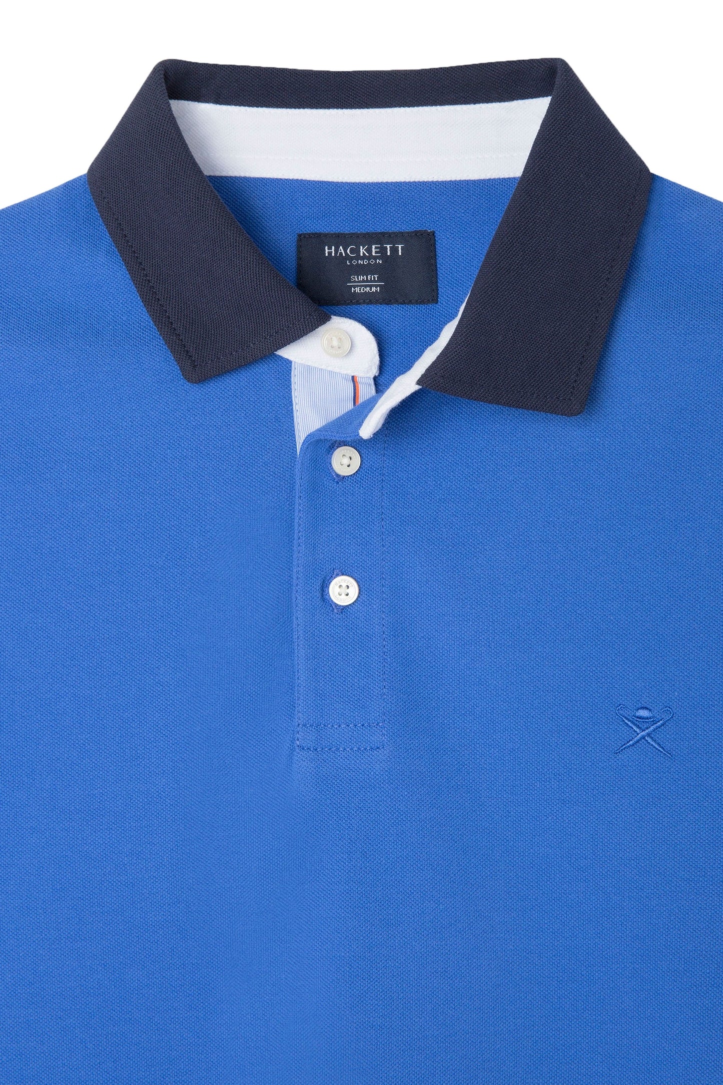 Polo Hackett Selvedge Placket Bleu Français
