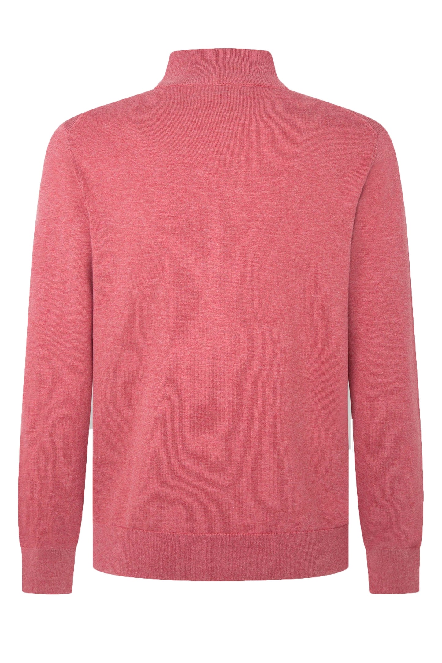 Hackett Cotton Silk Half Zip Knitwear Dusty Red