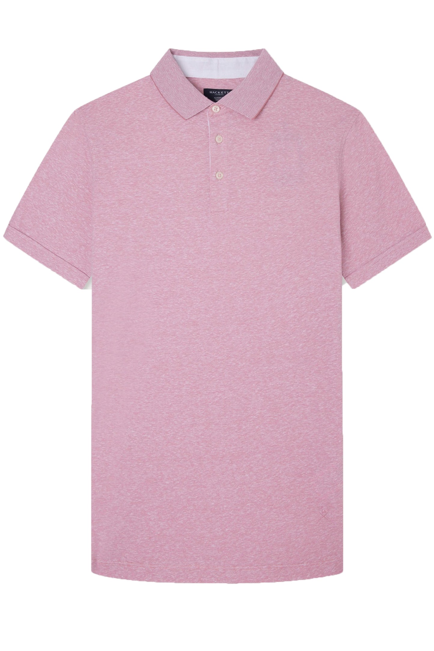 Polo Hackett en coton et lin Filafil rose