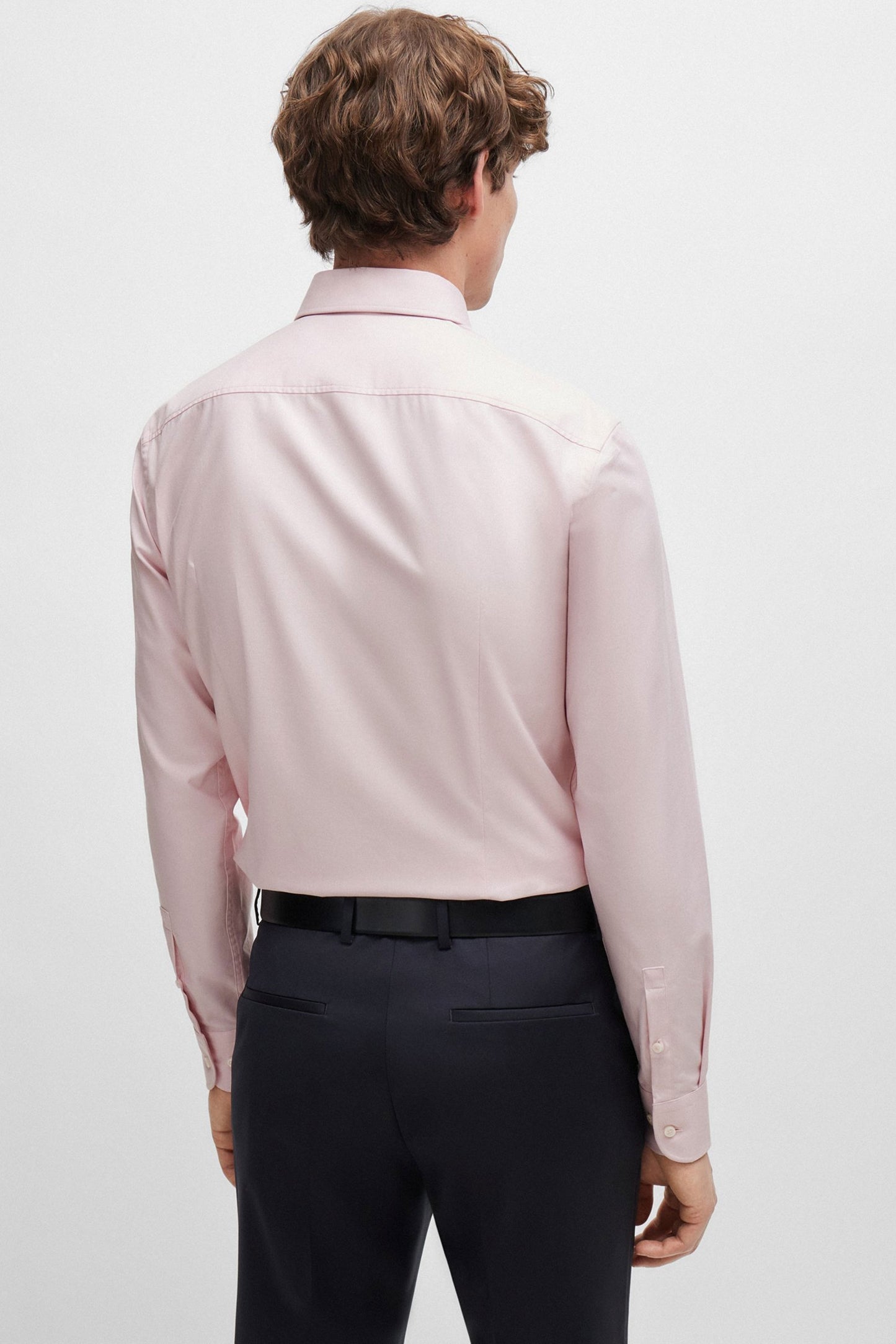 Boss H-hank-kent-c6-242 Camicia a maniche lunghe rosa pastello chiaro