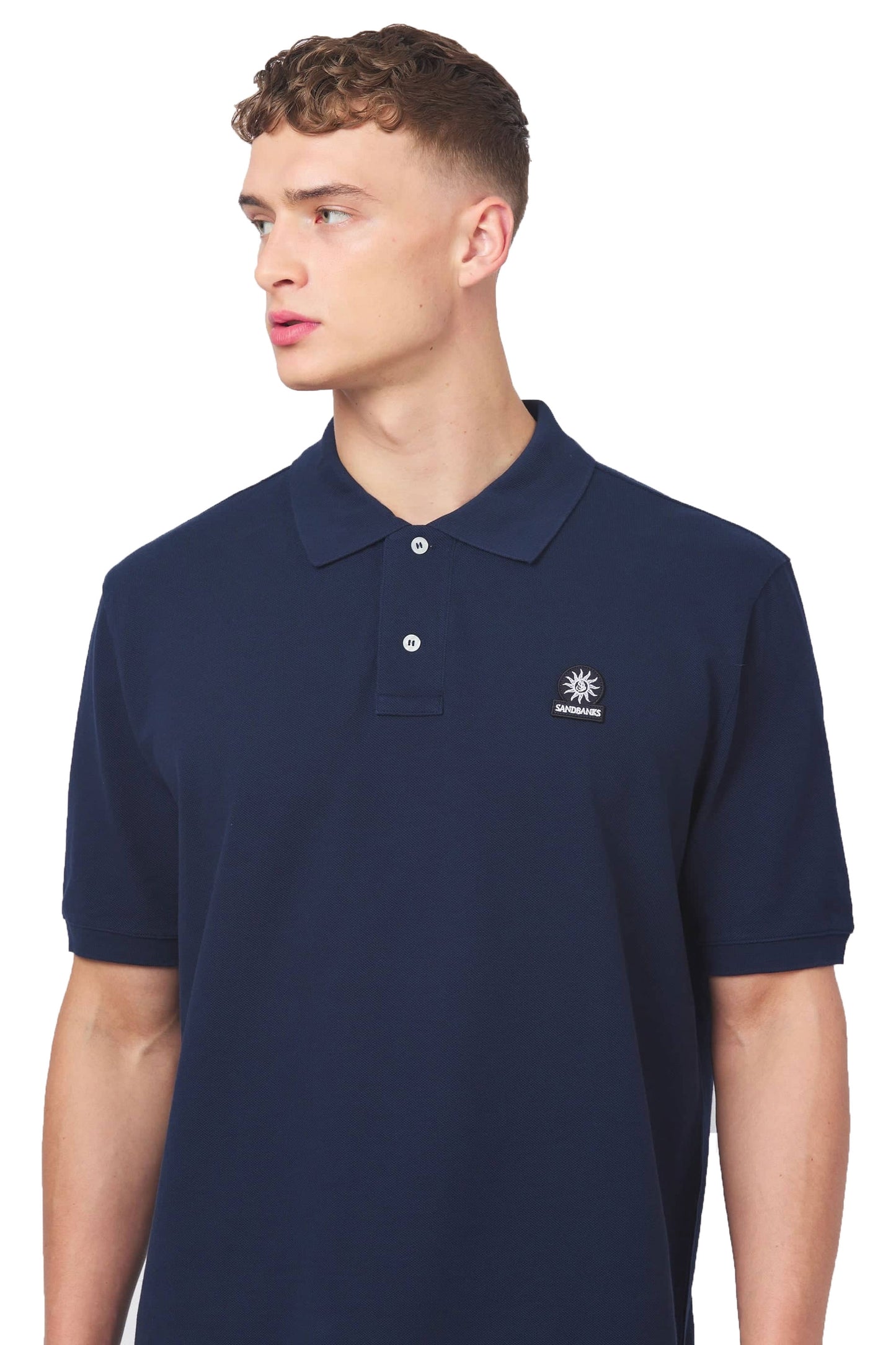 Sandbanks Badge Logo Polo Shirt Navy
