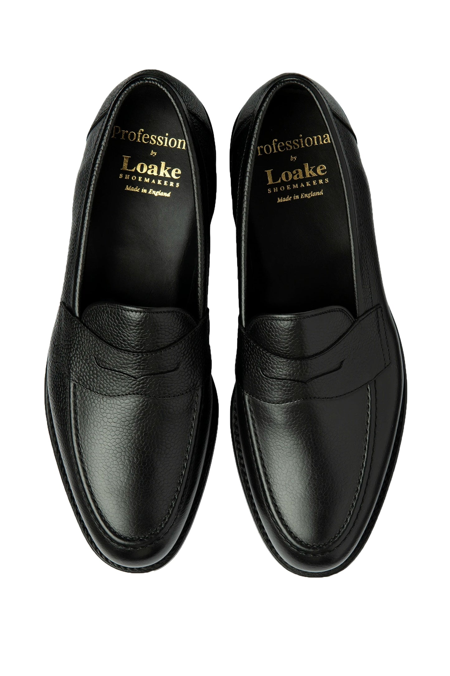 Mocassins noirs à selle impériale de Loake Noir