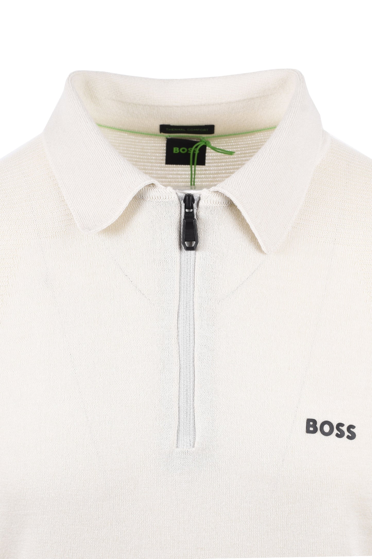 Boss Momentum_lite_pl24long Sleeved Polo Light Beige