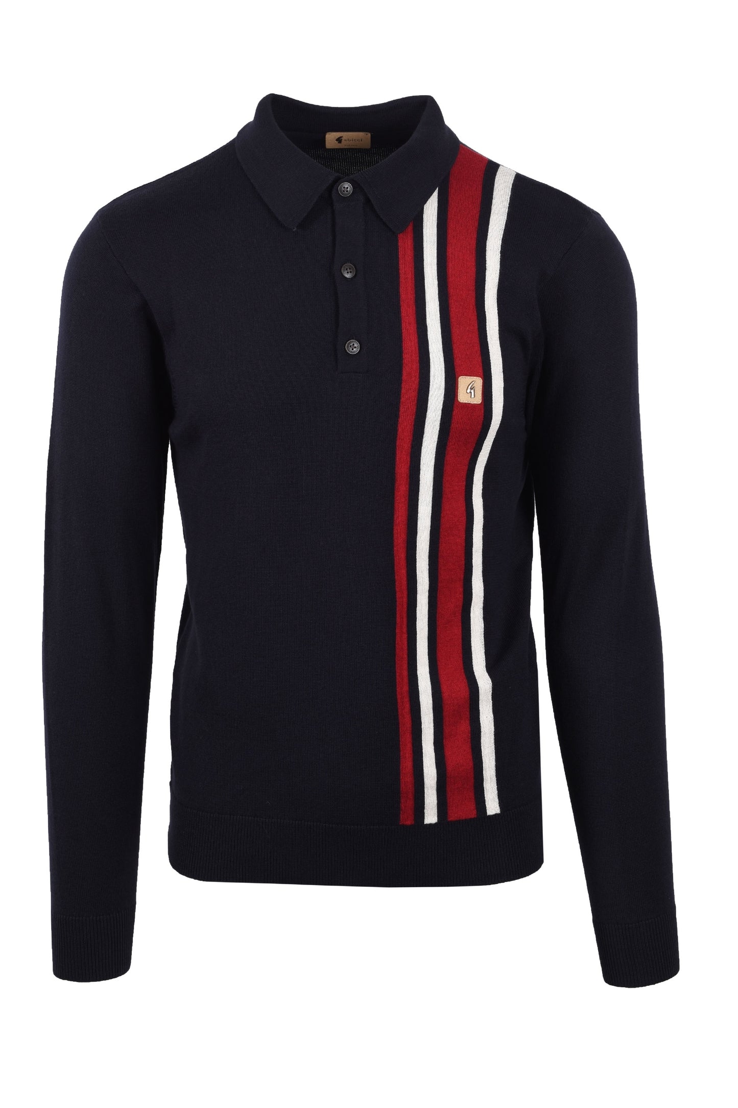 Polo tricoté à manches longues Gabicci Vintage Soda bleu marine