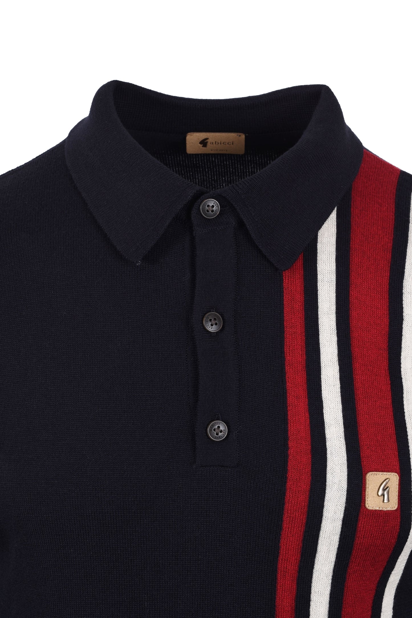 Polo tricoté à manches longues Gabicci Vintage Soda bleu marine