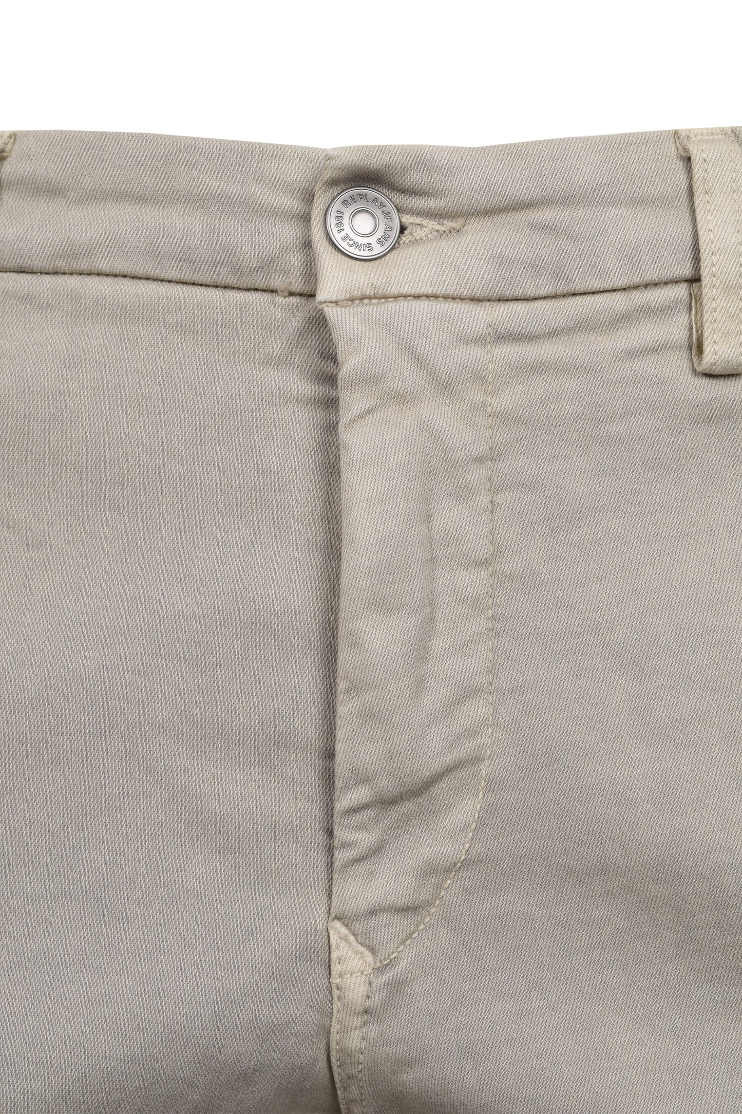 Replay Cotton Trouser Stone