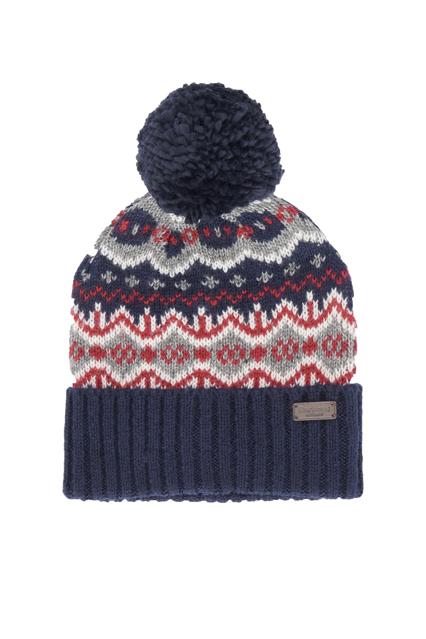 Barbour Fairisle Beanie Blue Granite