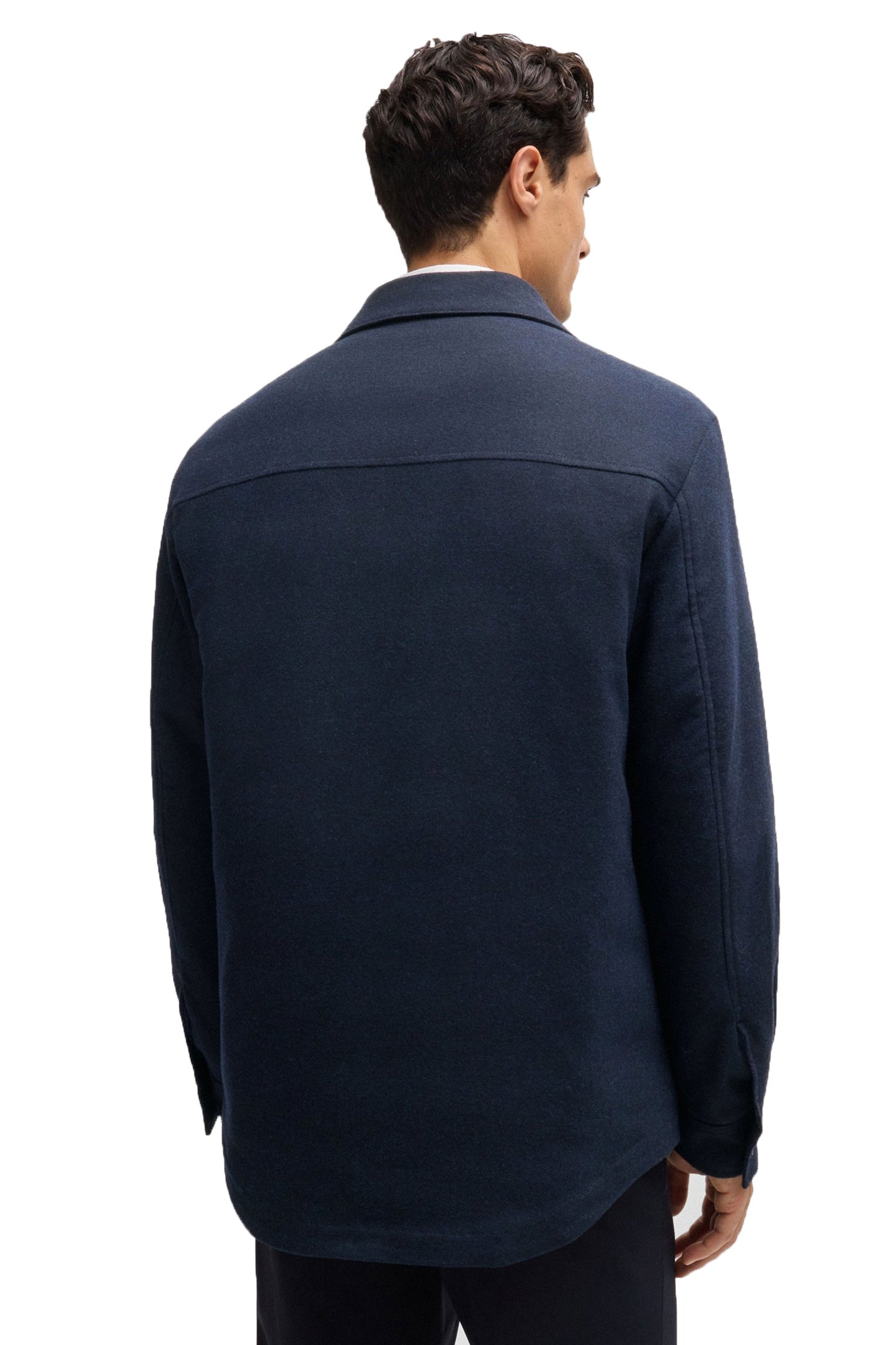 Boss P-Carper-Os-Inpad244 Padded Overshirt Dark Blue