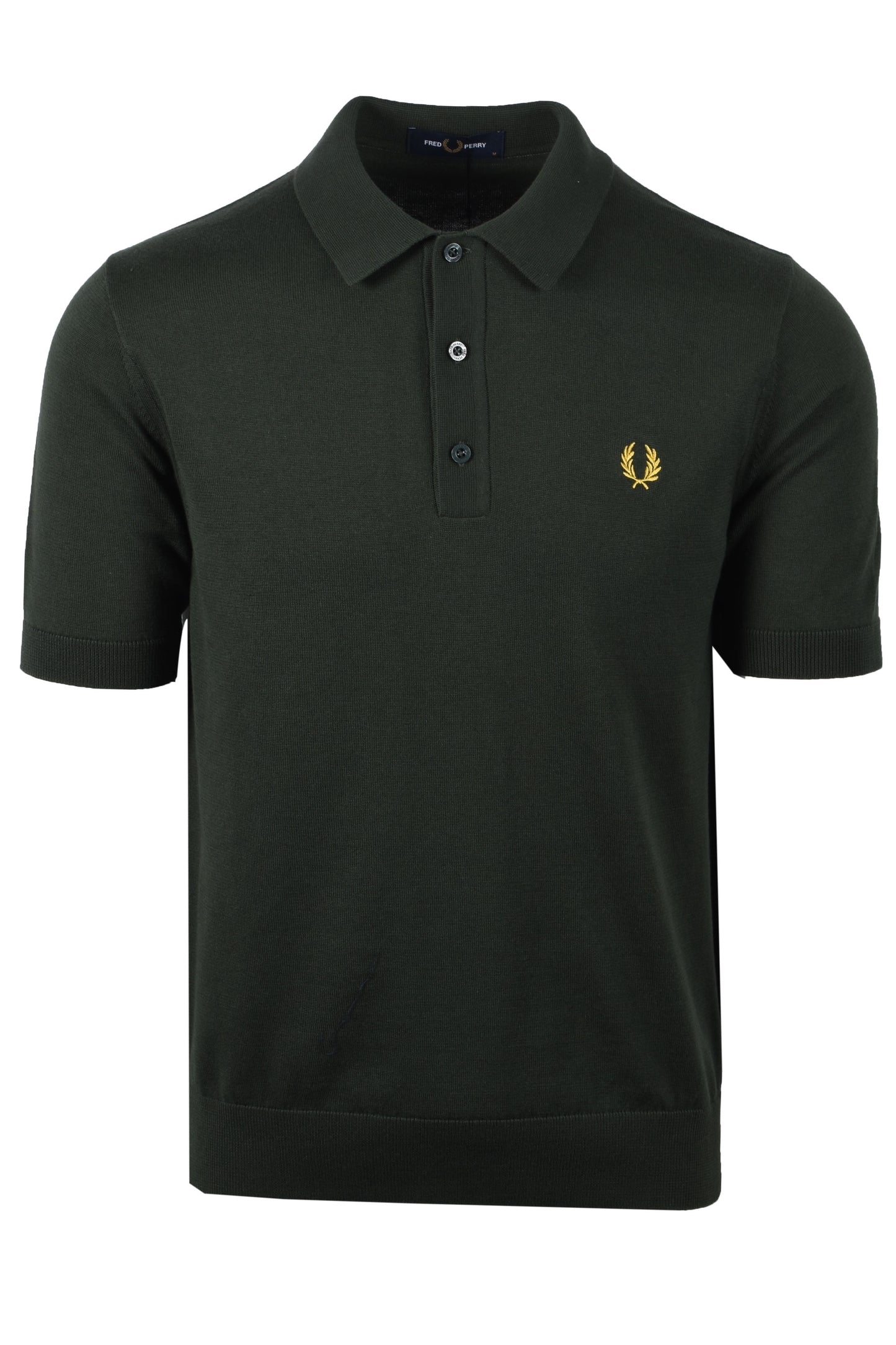 Fred Perry Cotton Knitted Polo Court Green