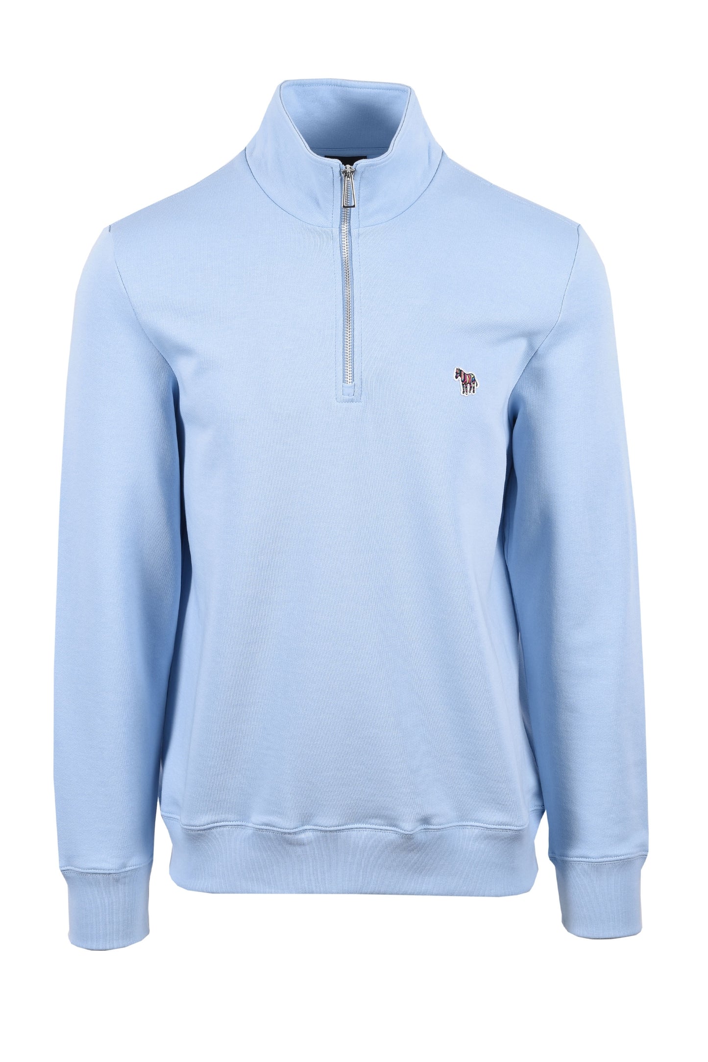 Paul Smith Reg Fit Half Zip Sweat Zebra Light Blue