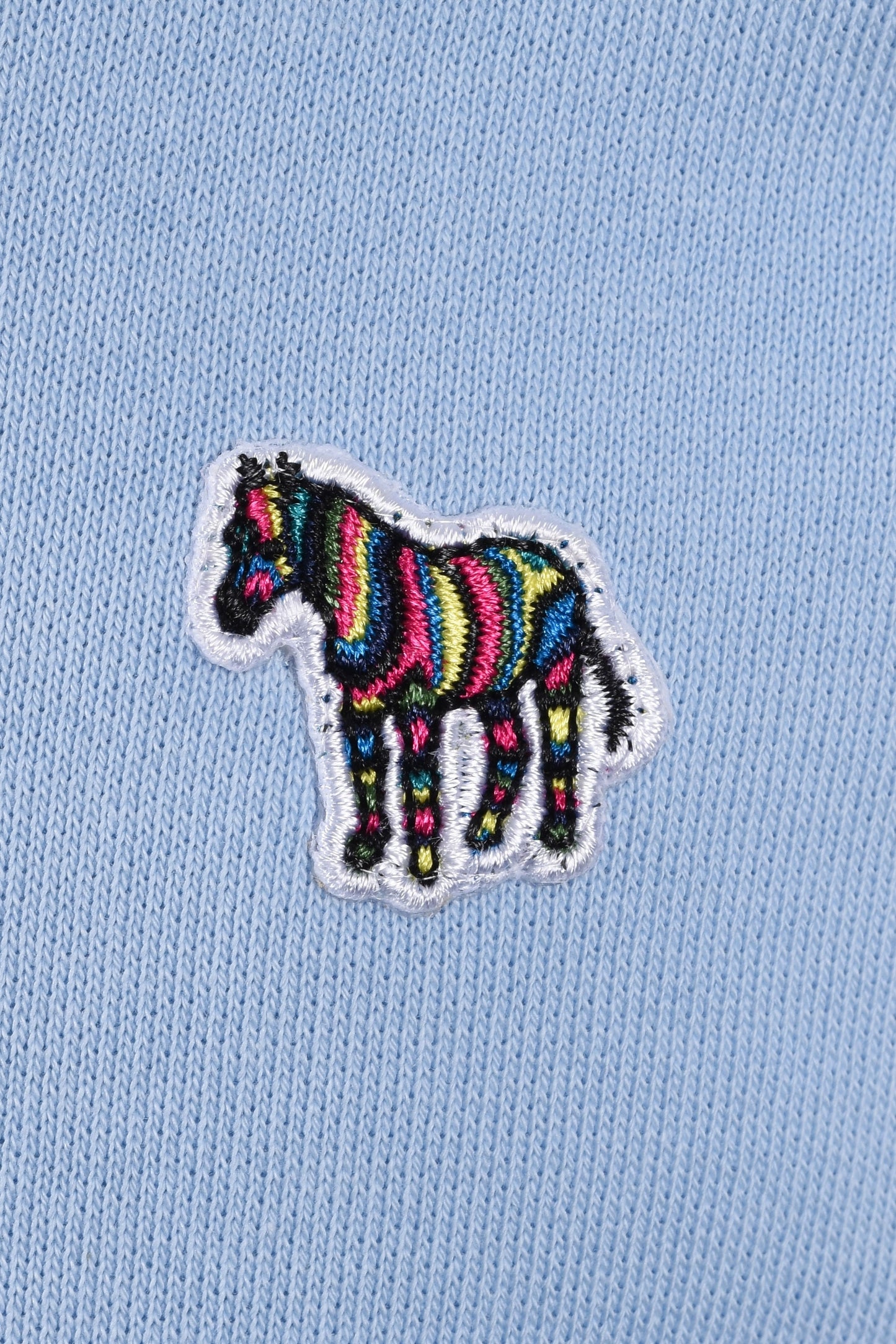 Paul Smith Reg Fit Half Zip Sweat Zebra Light Blue