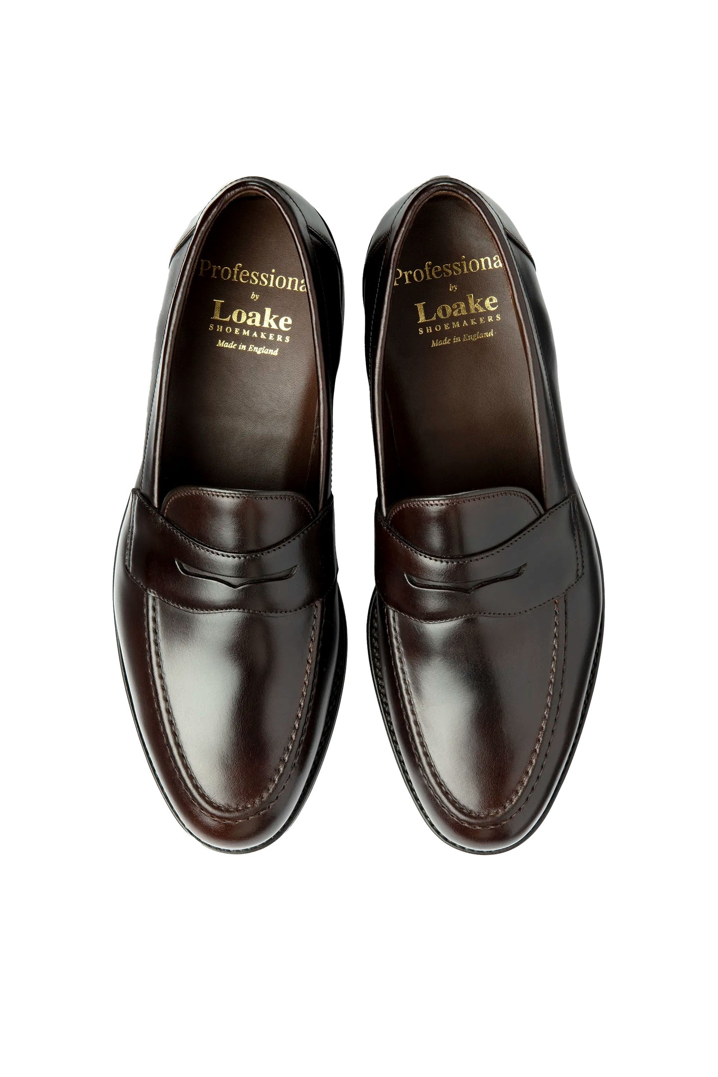 Mocassins Penny polis Imperial de Loake, marron foncé
