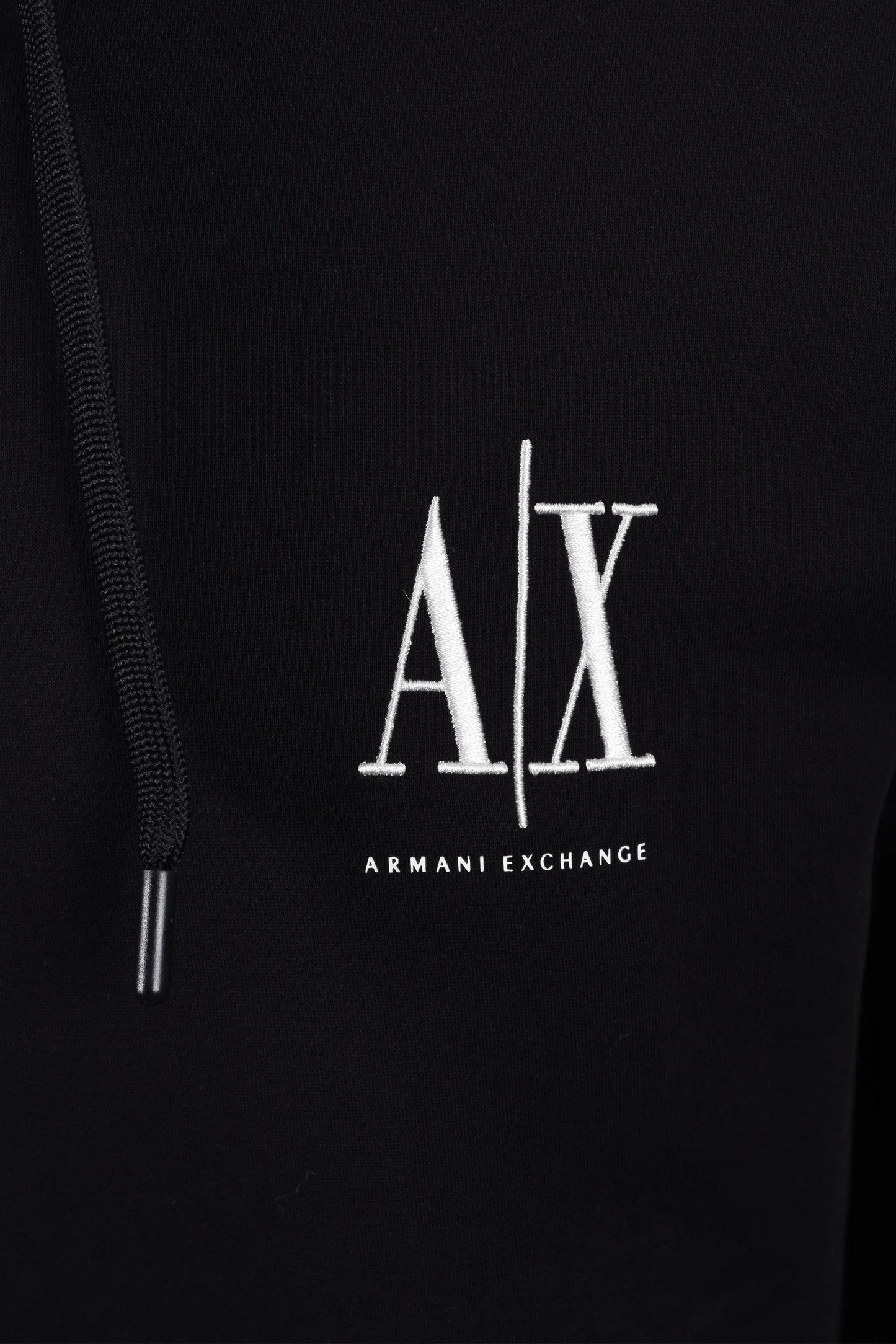 Armani Exchange Jersey Full Zip Hooded Sweatshirt Black Armani Exchange