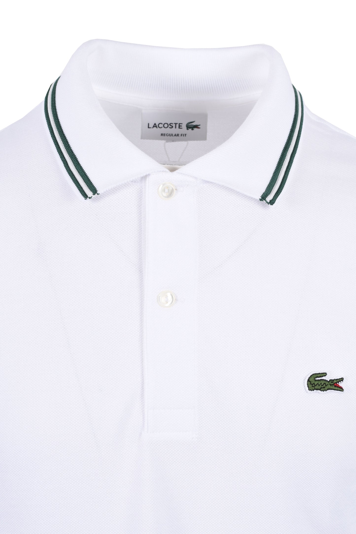 Polo à liseré Lacoste blanc