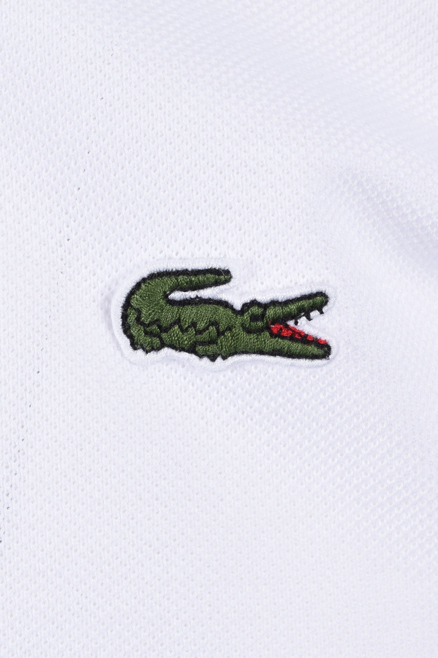 Lacoste Short Sleeved Contrast Collar Polo White/Navy Blue