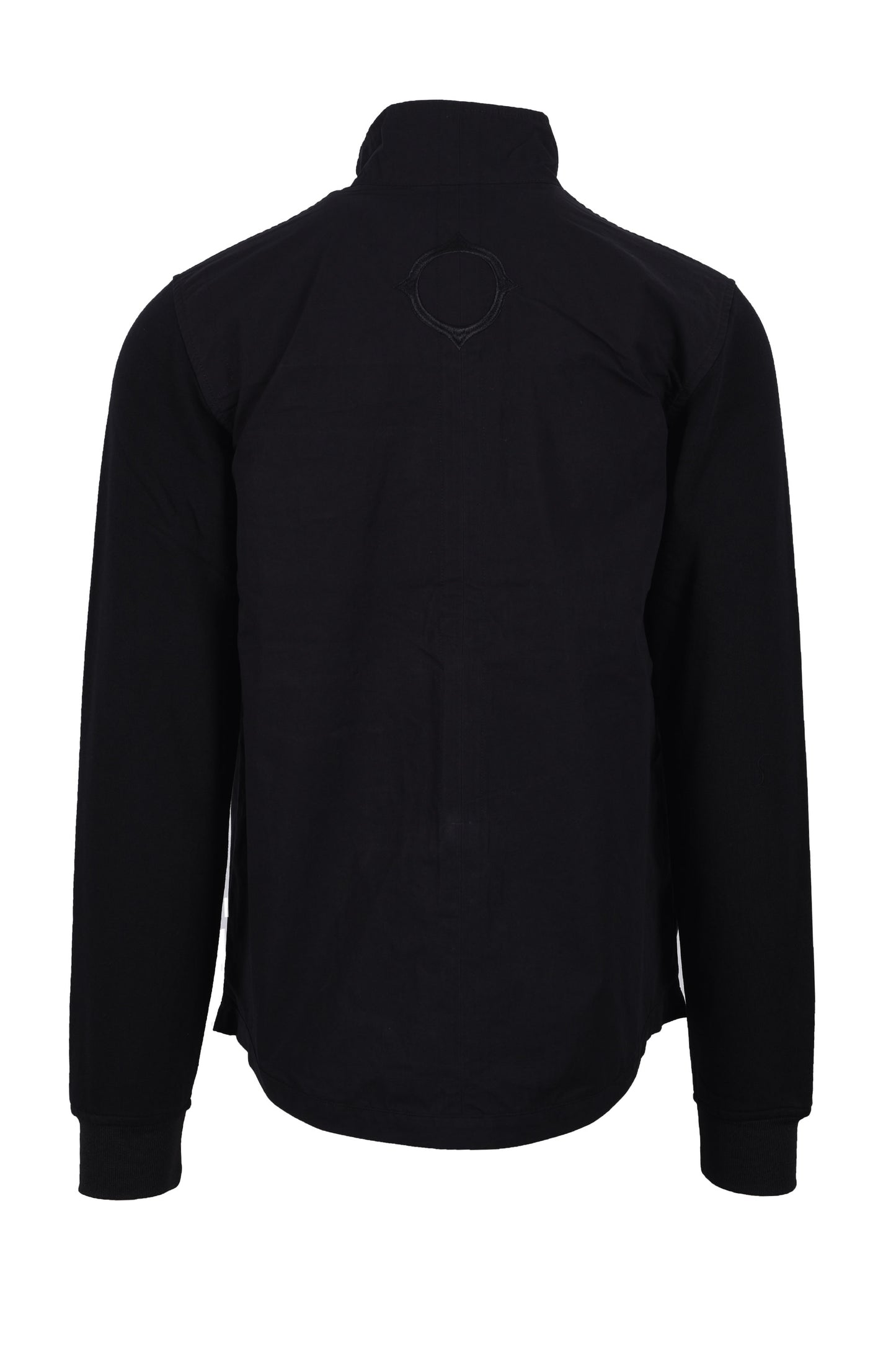 T-shirt entonnoir à techniques mixtes Ma.strum, noir de jais