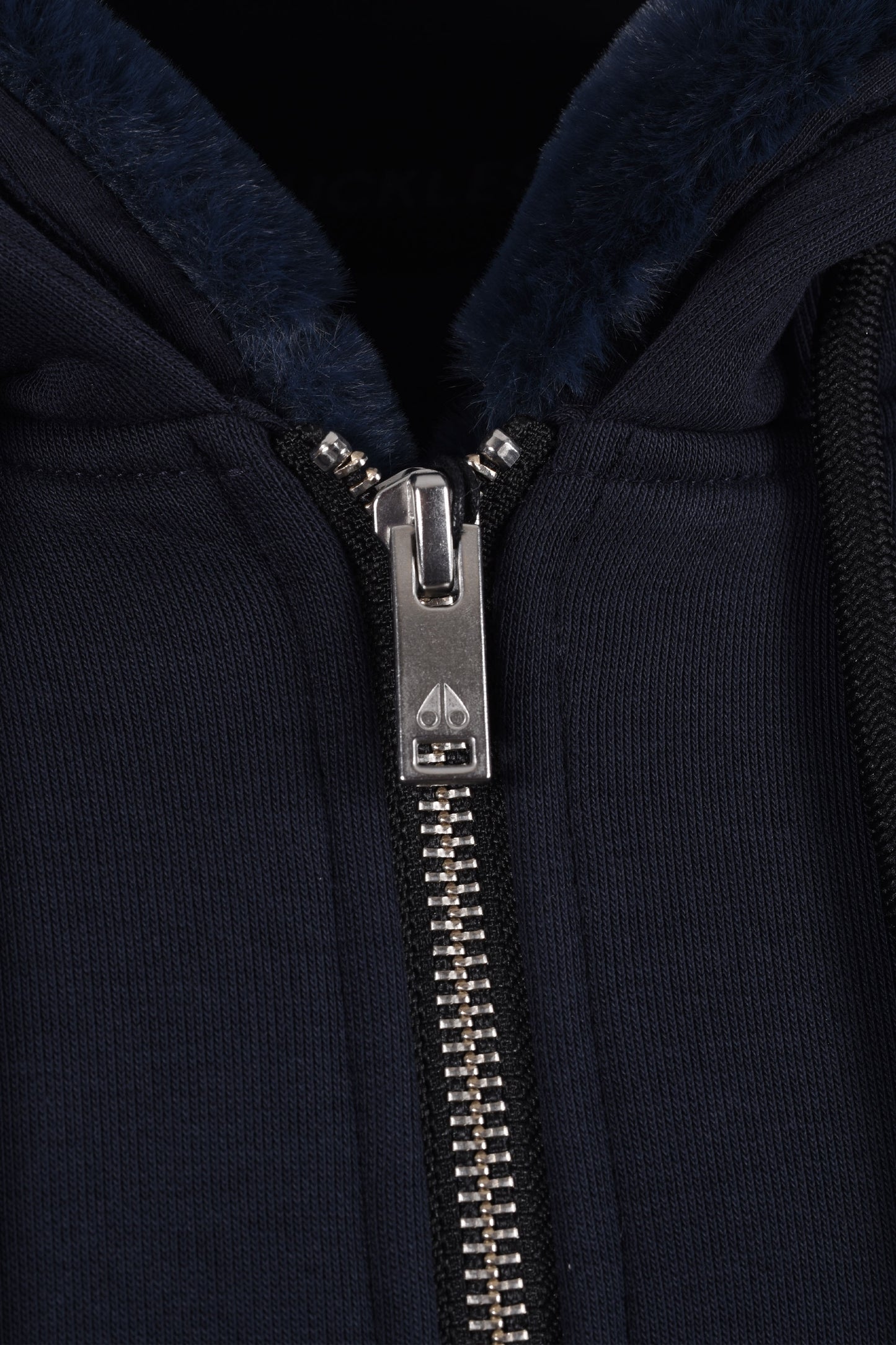 Moose Knuckles Classic Bunny Hooded Full Zip Navy