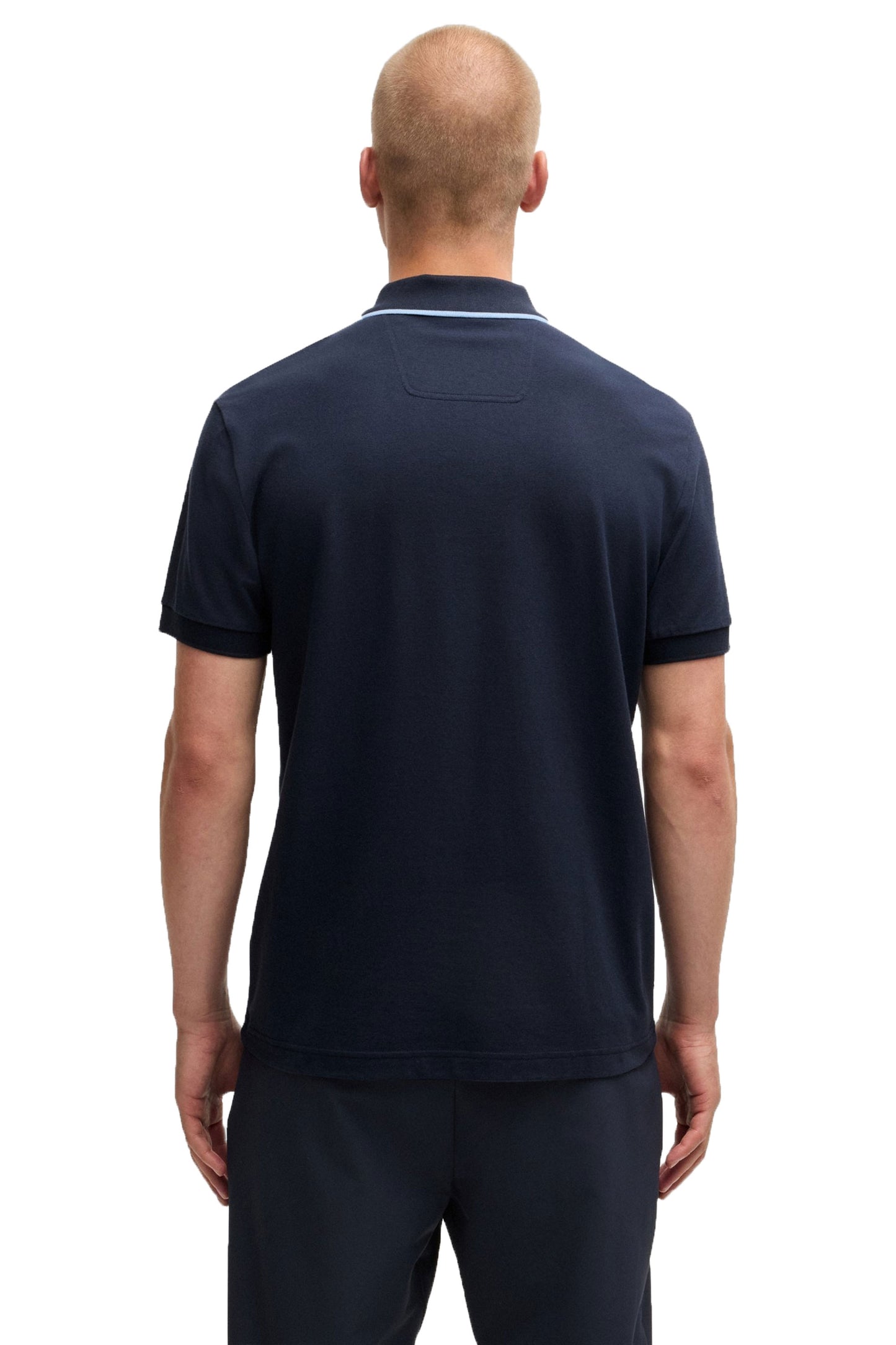 Polo à bande Boss Philix bleu foncé