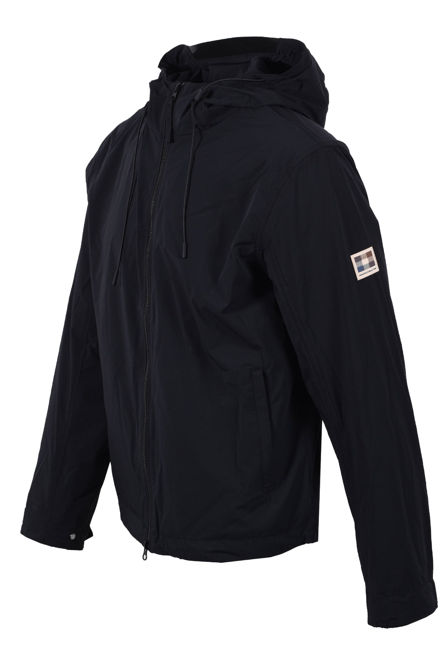 Giacca a vento elasticizzata con cappuccio Aquascutum Active nera