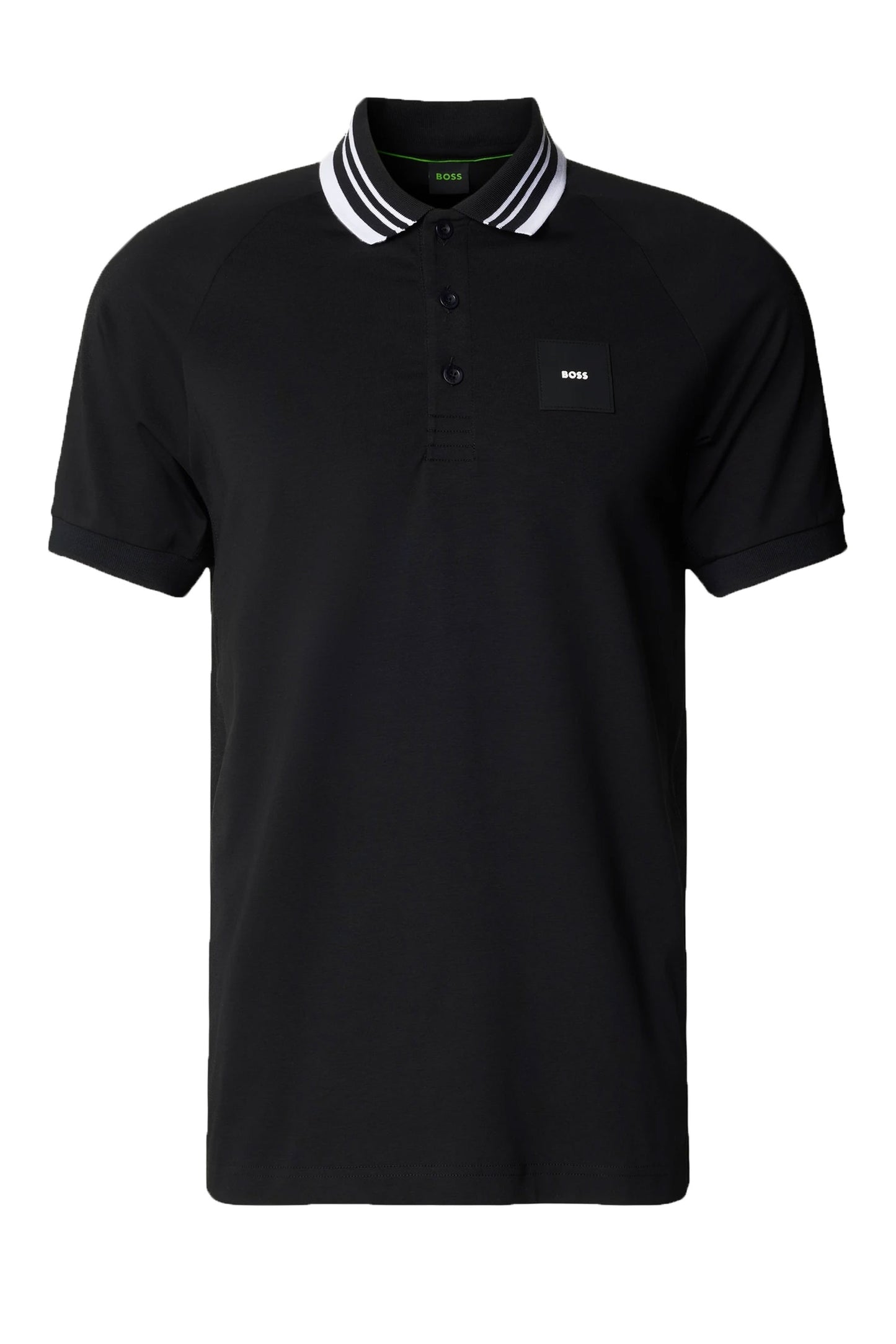 Boss Paddy Rib Polo Shirt Black