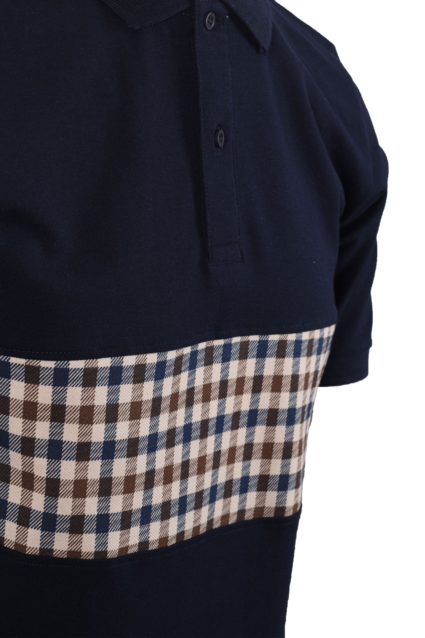 Aquascutum Iconic Insert Polo Navy