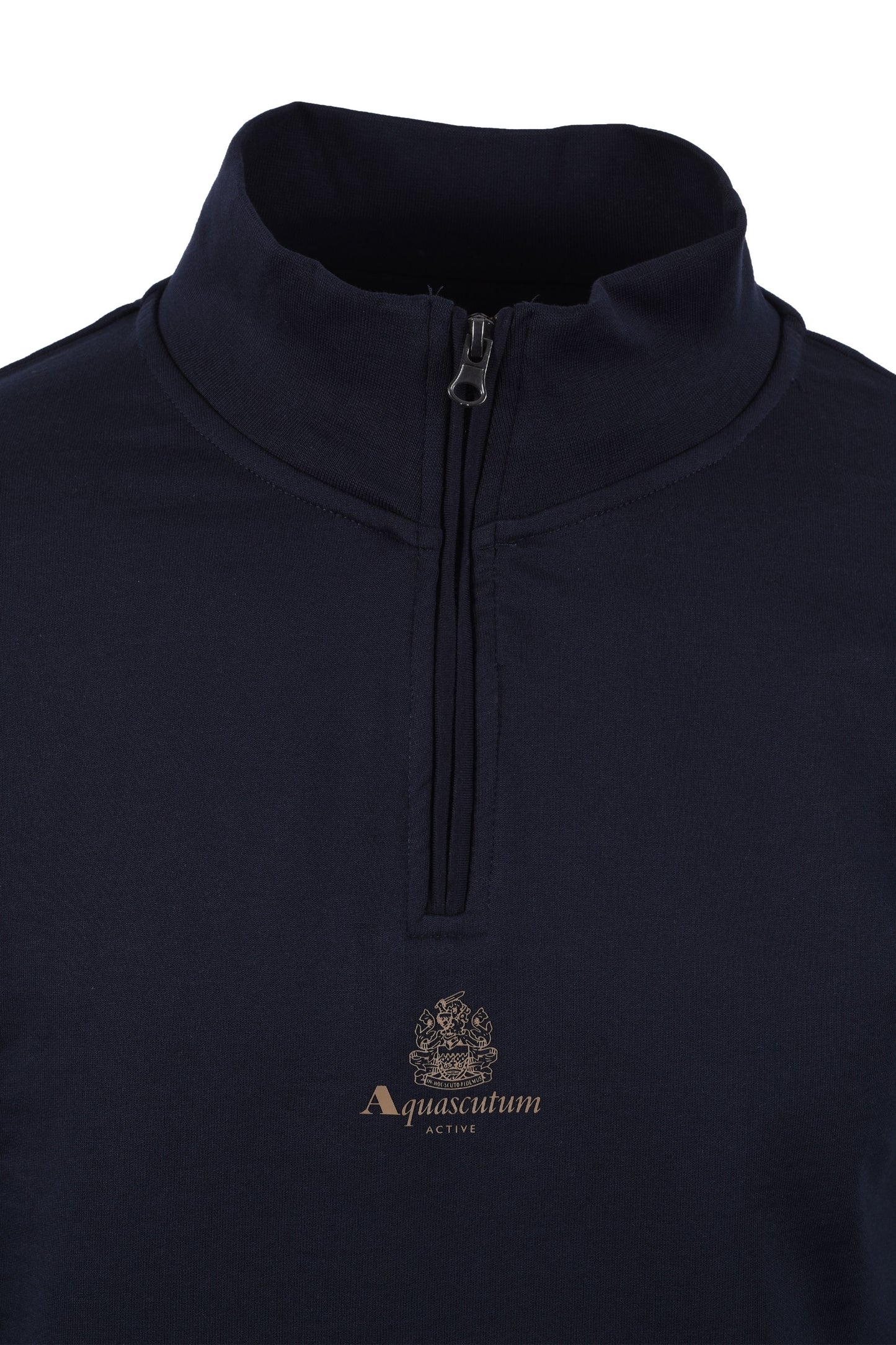 Aquascutum Small Logo Half Zip Navy