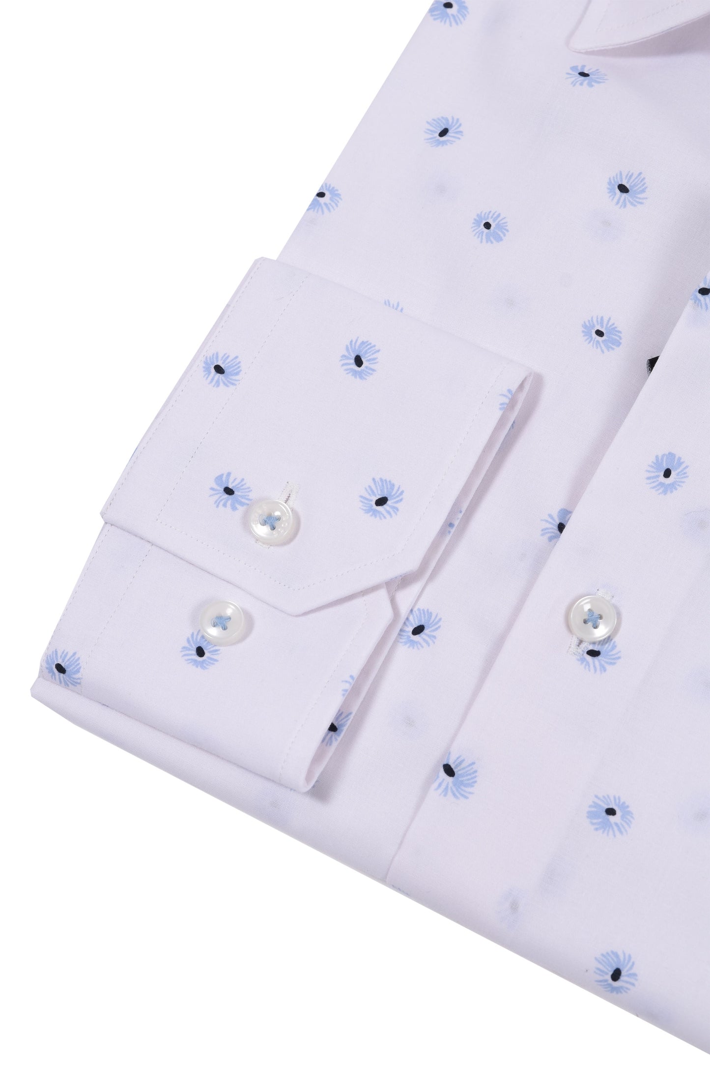 Boss H-joe- Kent-c1-214 Shirt White/Pastel Blue Flowers