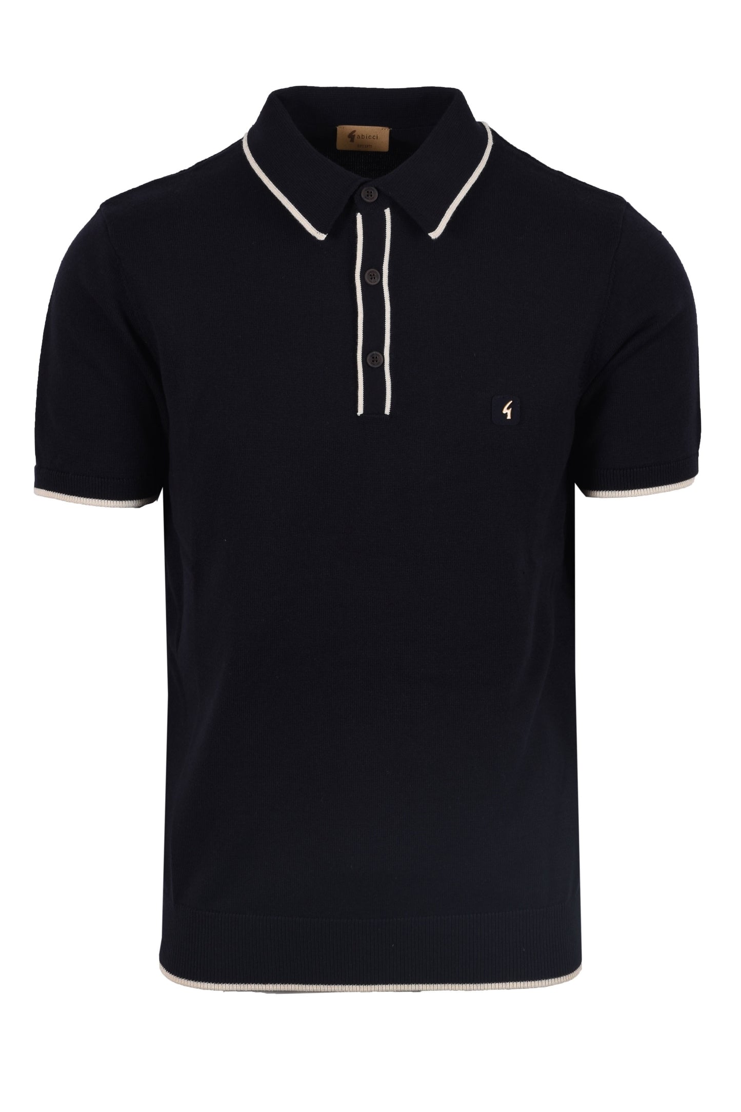 Gabicci Lineker Knitted Polo Shirt Navy