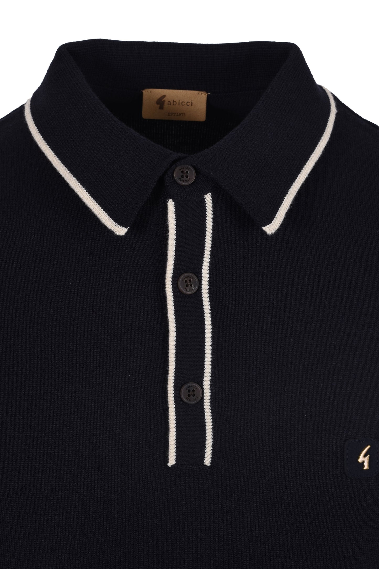 Gabicci Lineker Knitted Polo Shirt Navy