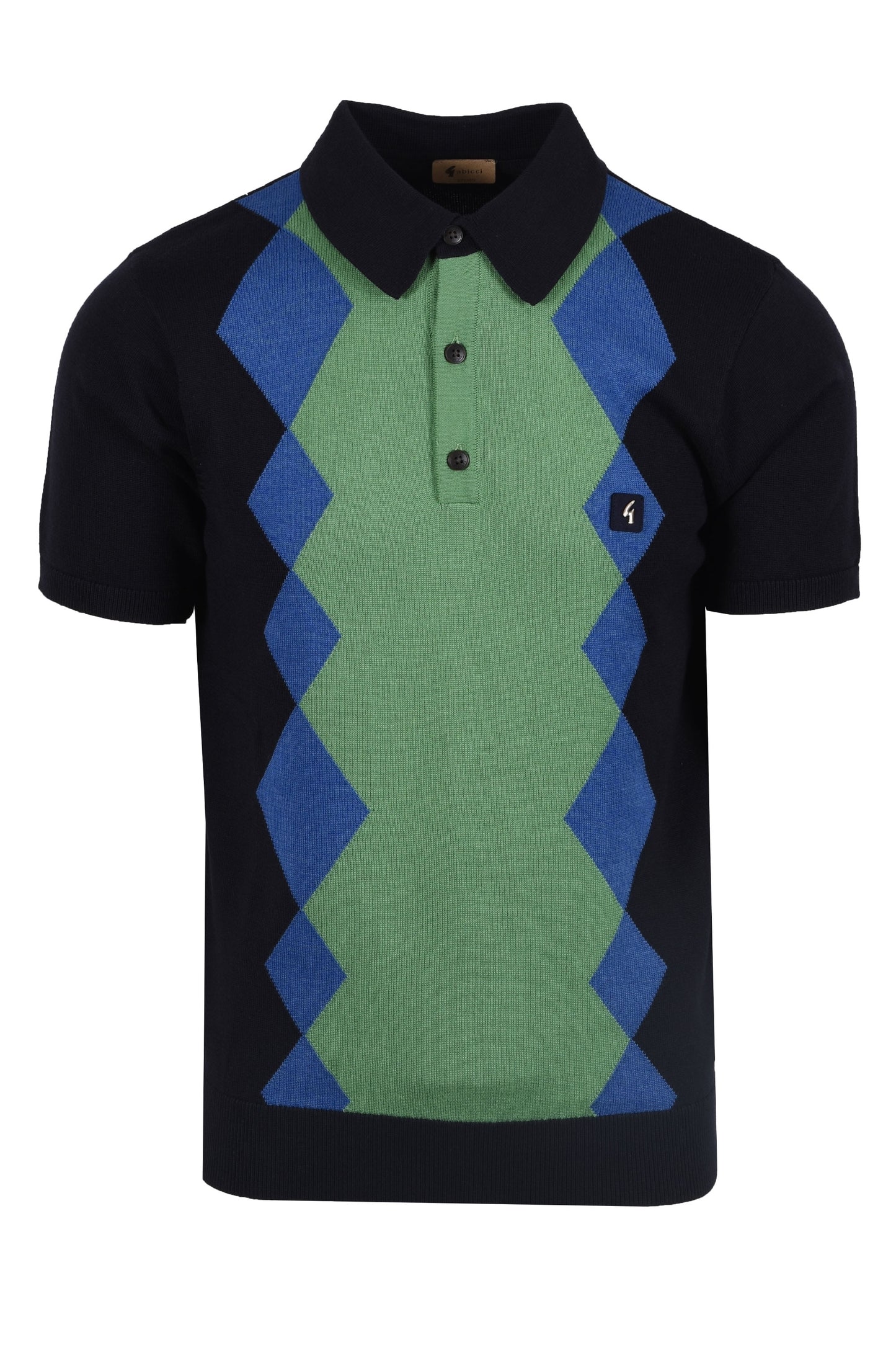 Gabicci Vintage Bond Knitted Polo Shirt Navy