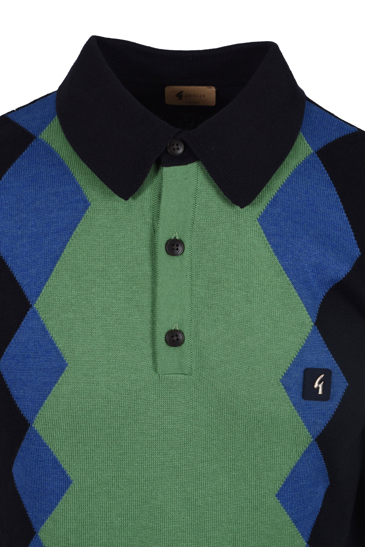 Gabicci Vintage Bond Knitted Polo Shirt Navy