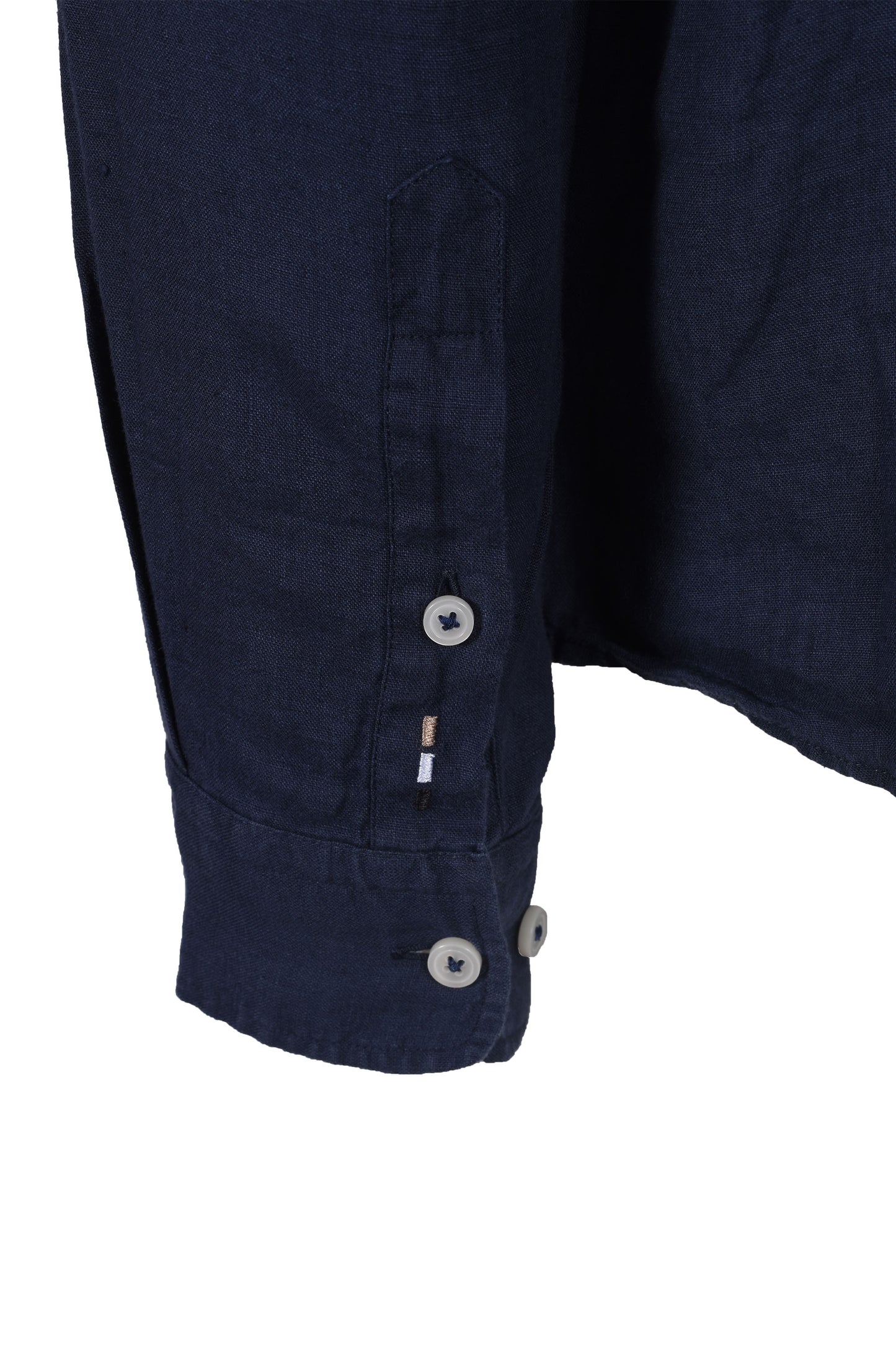 Boss H-roan-bd-e-c1-243 Linen Shirt Dark Blue